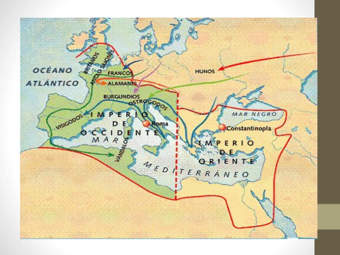 # Caída del Imperio
Romano de
Occidente
Prof. Valeria Lizana # Causas
Gran extensión del imperio
Autonomía económica
Difícil comunicac
