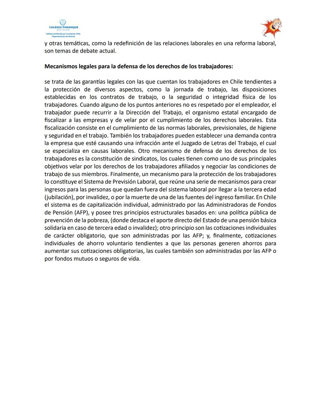 # COLEGIO PUMANQUE
Apunte de estudio prueba fundamental
Léase, estúdiese y rece
Tendencias globales del mundo laboral:
hoy en día existe