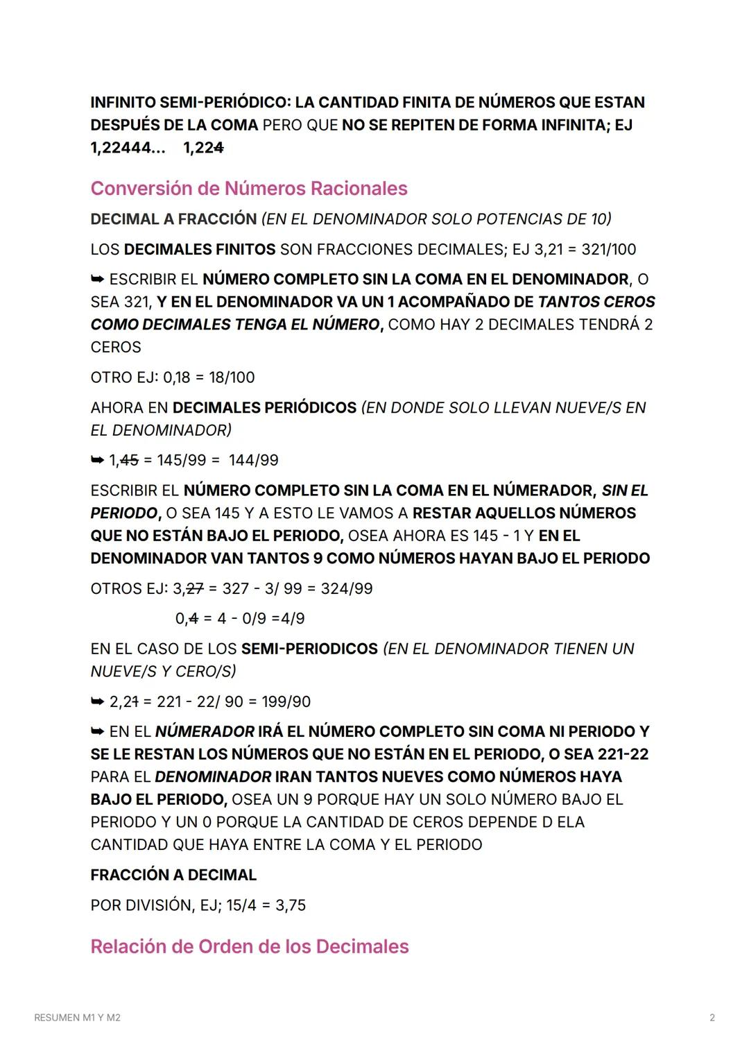 # RESUMEN M1 Y M2
COMPLETO (part. 1)
## Eje Números Enteros y Racionales
LA SUMA O RESTA DE:
- DOS PARES DAN COMO RESULTADO UN NÚMERO PA