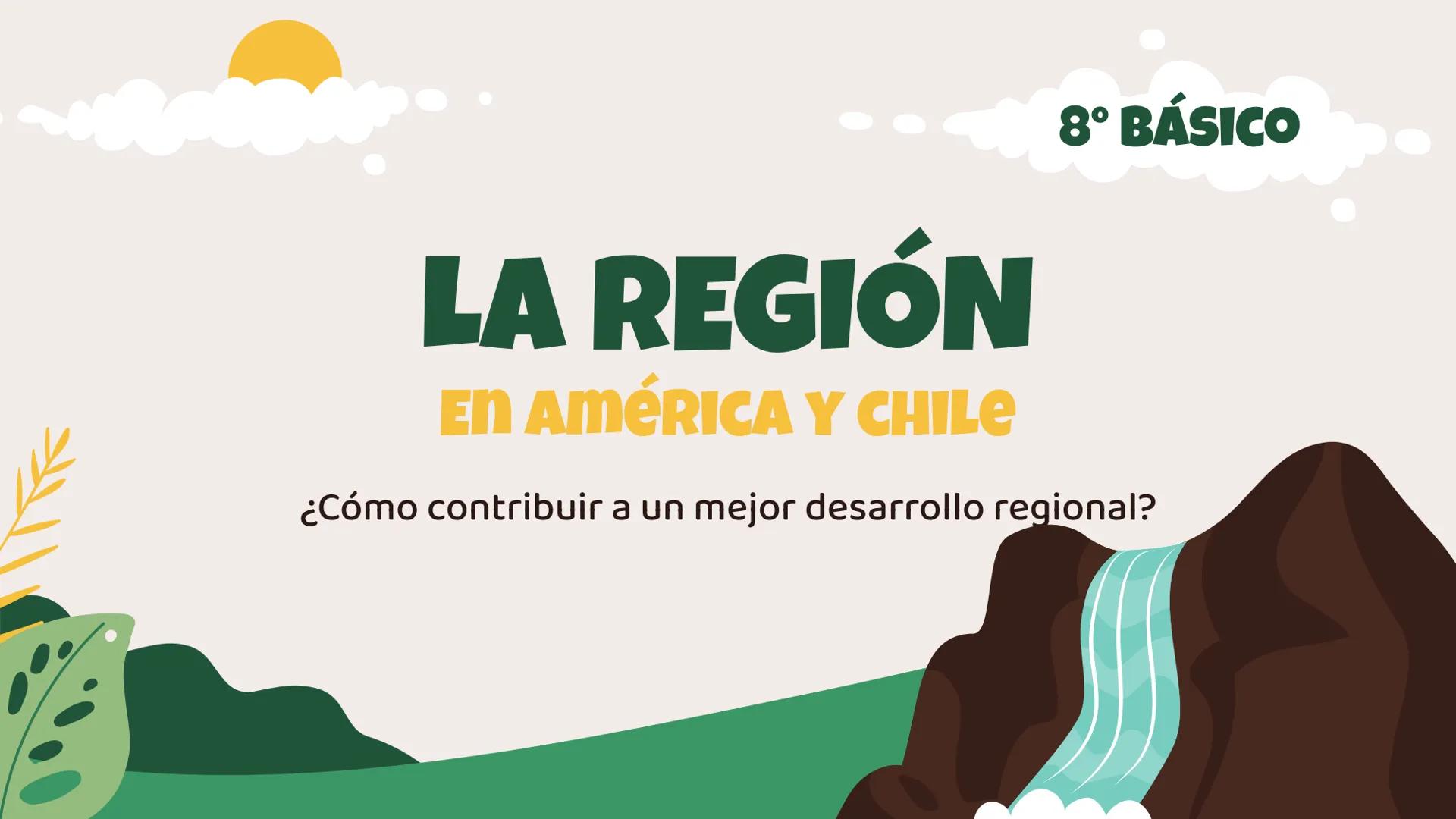 LA REGIÓN
EN AMÉRICA Y CHILE
8° BÁSICO
¿Cómo contribuir a un mejor desarrollo regional? # GEOGRAFÍA Y CONCEPTOS GEOGRÁFICOS
La palabra geog
