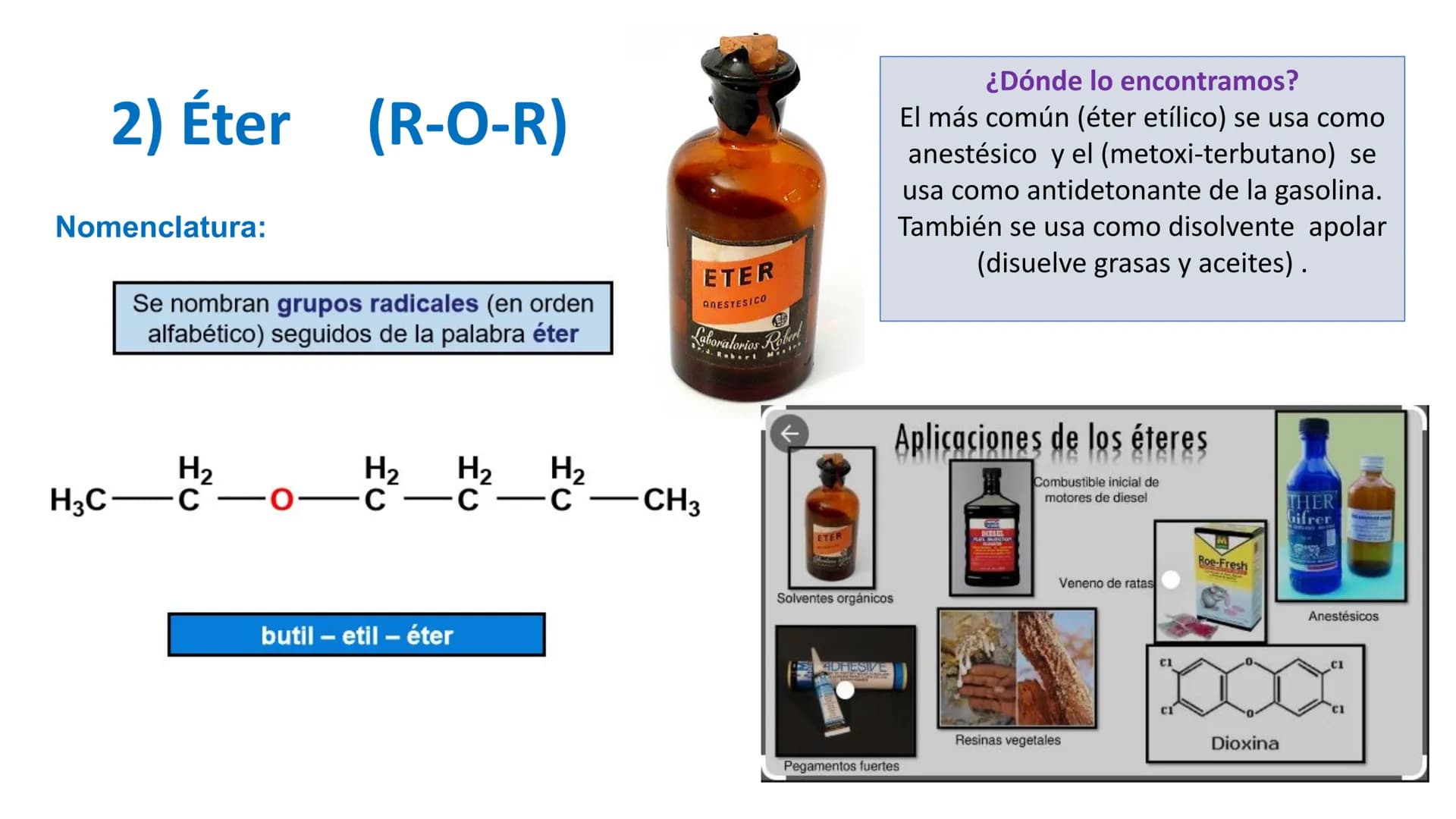 # Química Orgánica
"Grupos Funcionales"
Química H
H
H
C
C
H
C
C
C
C
H
H
C
C
H
H
Lubricantes
Gasolina
Queroseno
Parafina
Neumáticos
Deterge