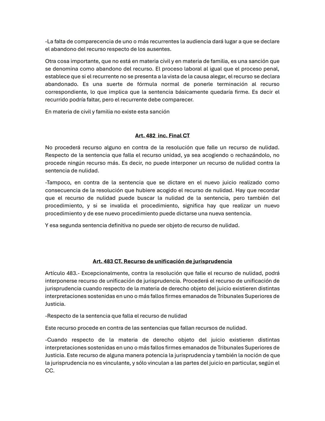 # RECURSOS
Art. 474 CT. Los recursos se regirán por las normas establecidas en este Párrafo, y
supletoriamente por las normas establecidas