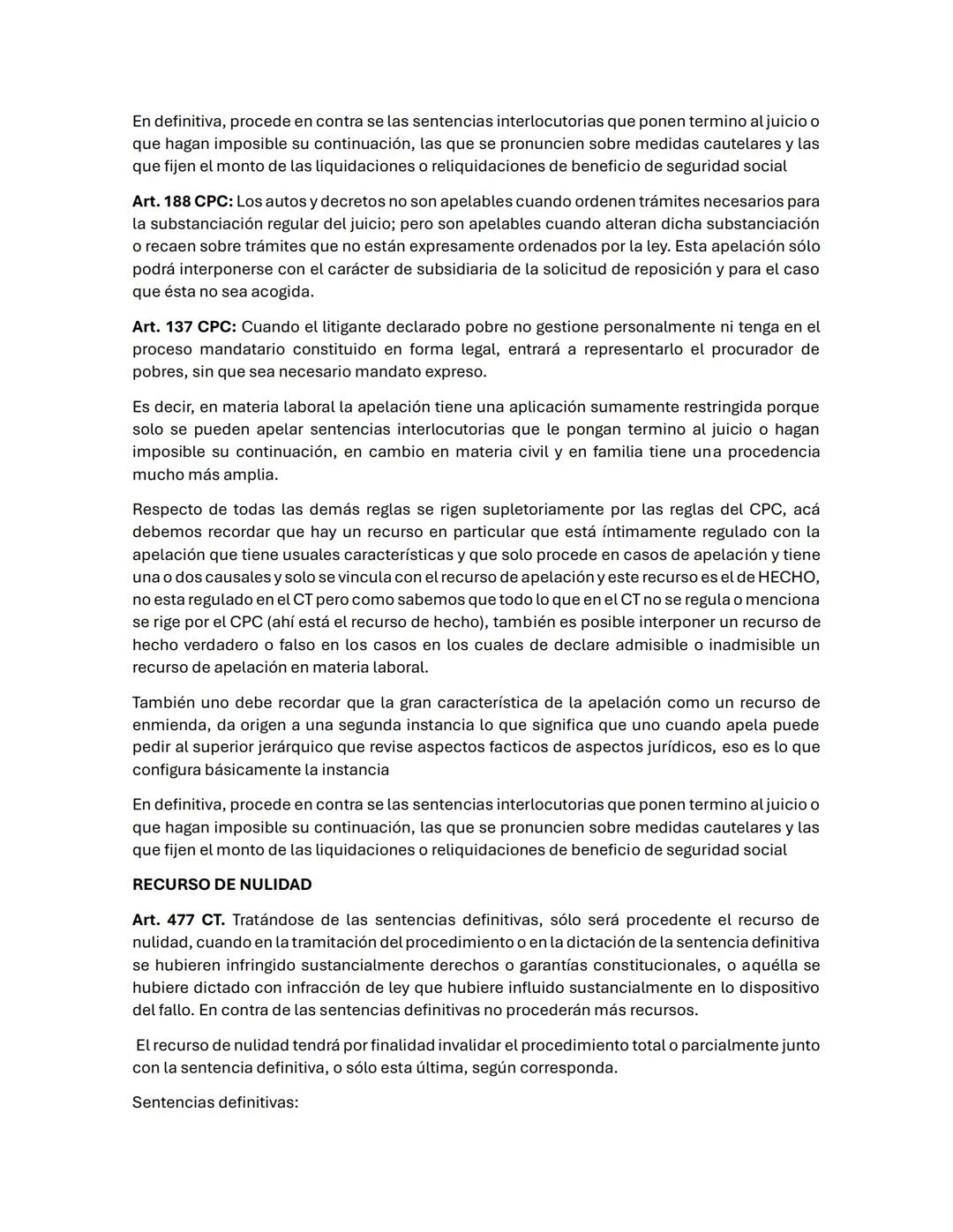 # RECURSOS
Art. 474 CT. Los recursos se regirán por las normas establecidas en este Párrafo, y
supletoriamente por las normas establecidas