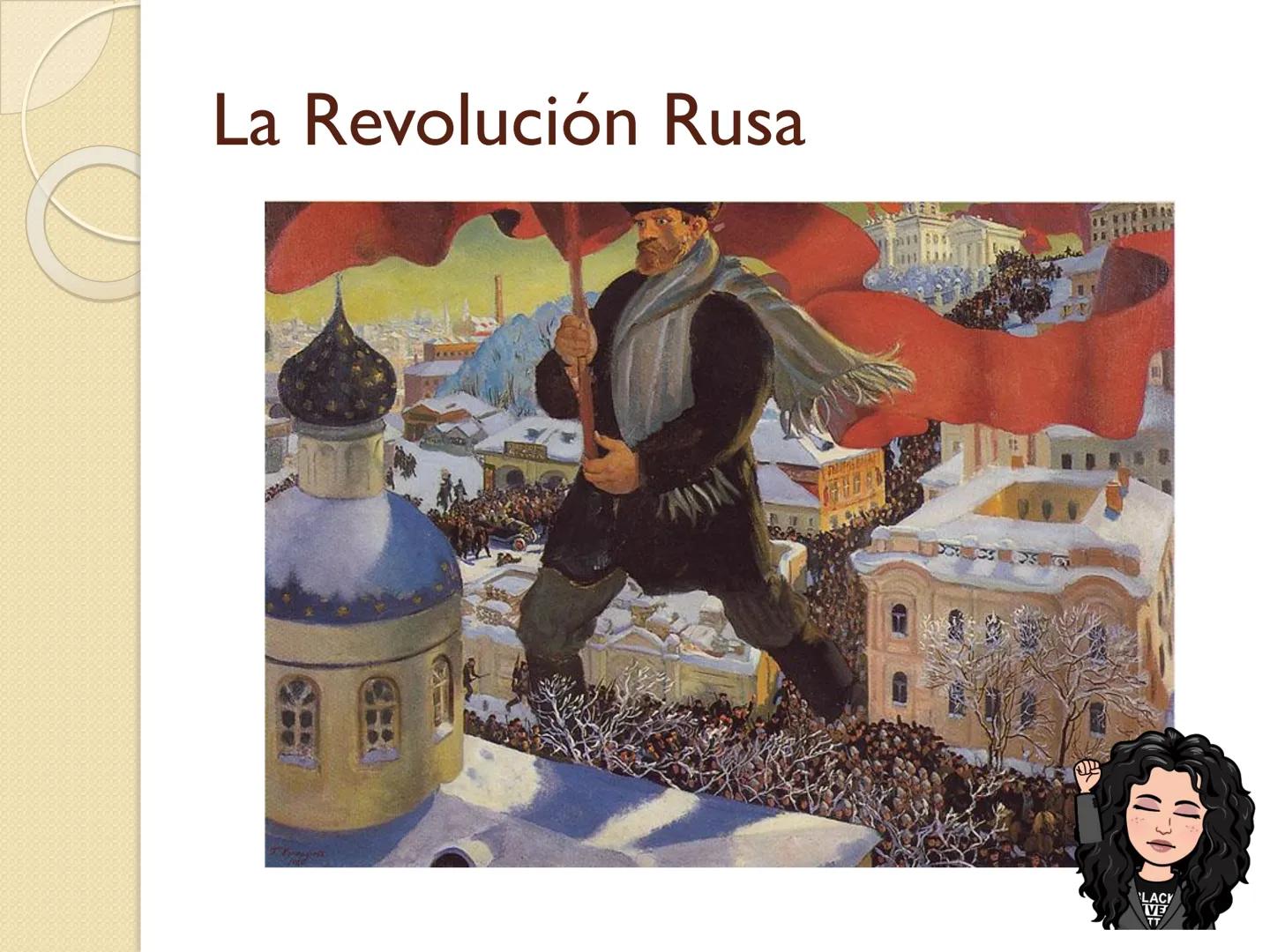# La Revolución Rusa # RUSIA ANTES DE LA
# REVOLUCIÓN
**Características Políticas:**
1.- Rusia estaba bajo un régimen absoluto.
2.- El Za
