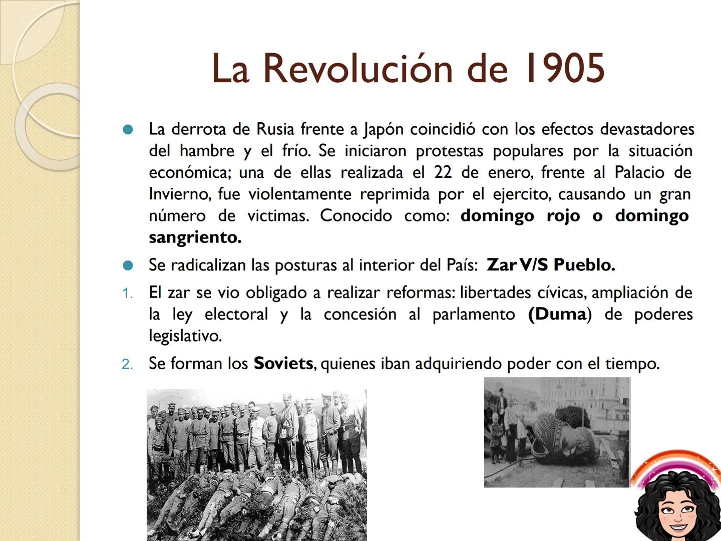 # La Revolución Rusa # RUSIA ANTES DE LA
# REVOLUCIÓN
**Características Políticas:**
1.- Rusia estaba bajo un régimen absoluto.
2.- El Za