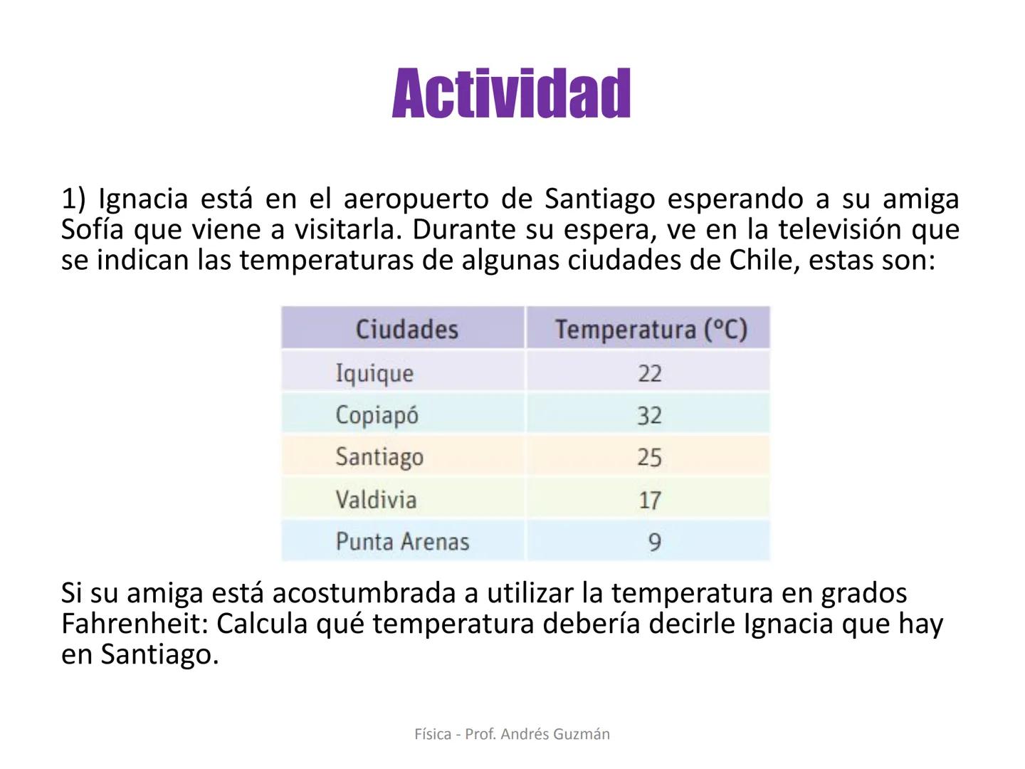 e
Colegio Presbiteriano
David Trumbull
Fundado en 1869
Unidad: Calor y Temperatura
Temperatura y escalas termométricas
Física
8° Básico
P
