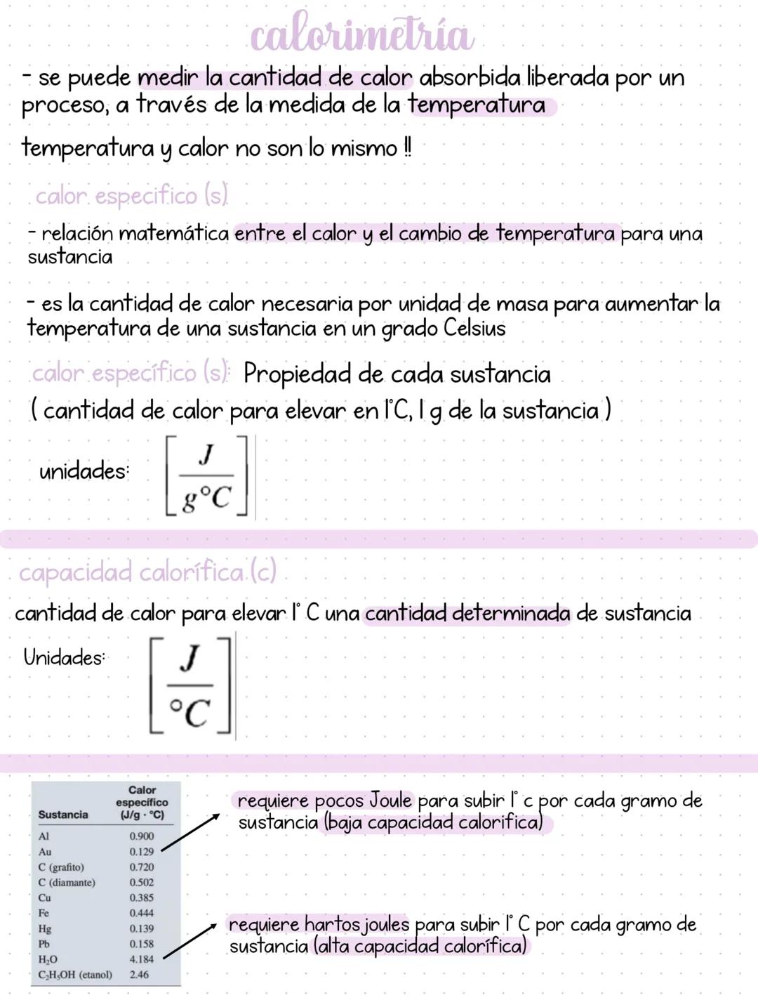 # calorimetría
- se puede medir la cantidad de calor absorbida liberada por un
proceso, a través de la medida de la temperatura
temperatur