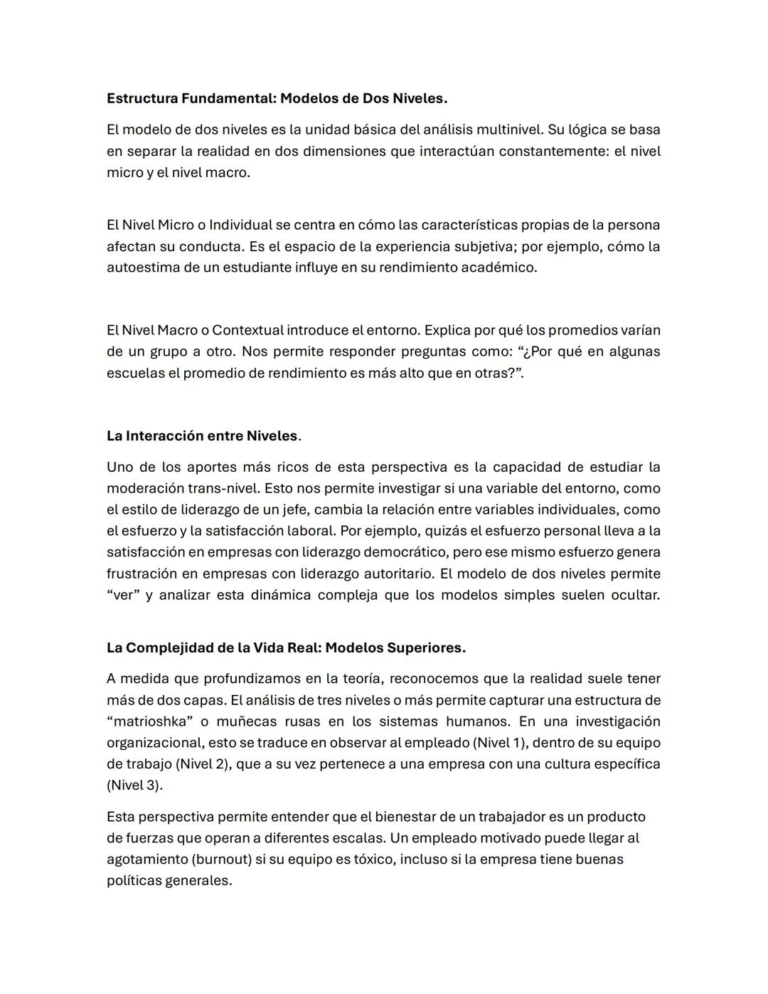 Introducción al Análisis Multinivel: El Paradigma del Contexto.
El Paradigma del Contexto y la Limitación de la Estadística Tradicional
His