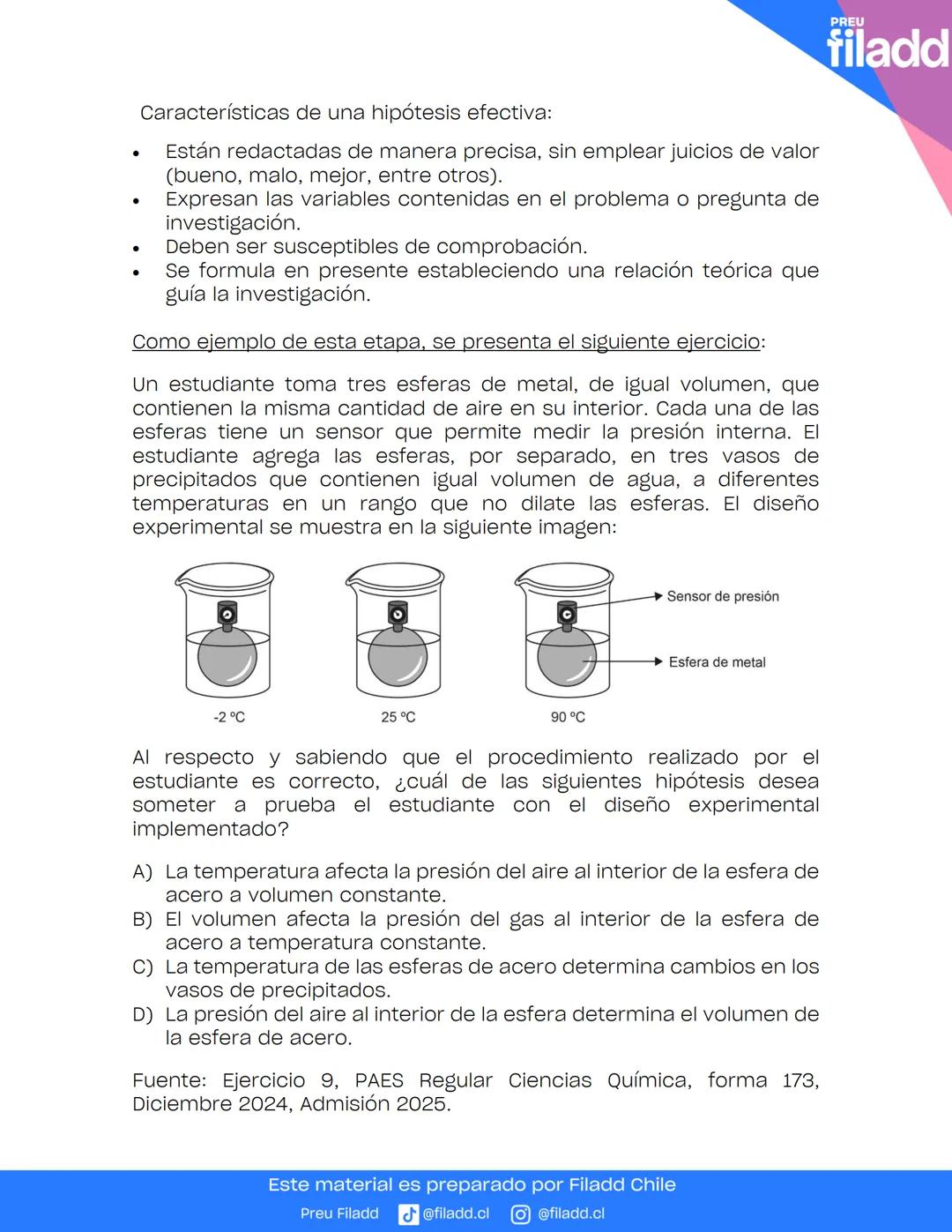 # GUÍA TEORICA
Ciencias Integradas
GUÍA
TEÓRICA
Preu Filadd @filadd.cl @filadd.cl
PREU
filadd # Habilidades científicas
## Introducción