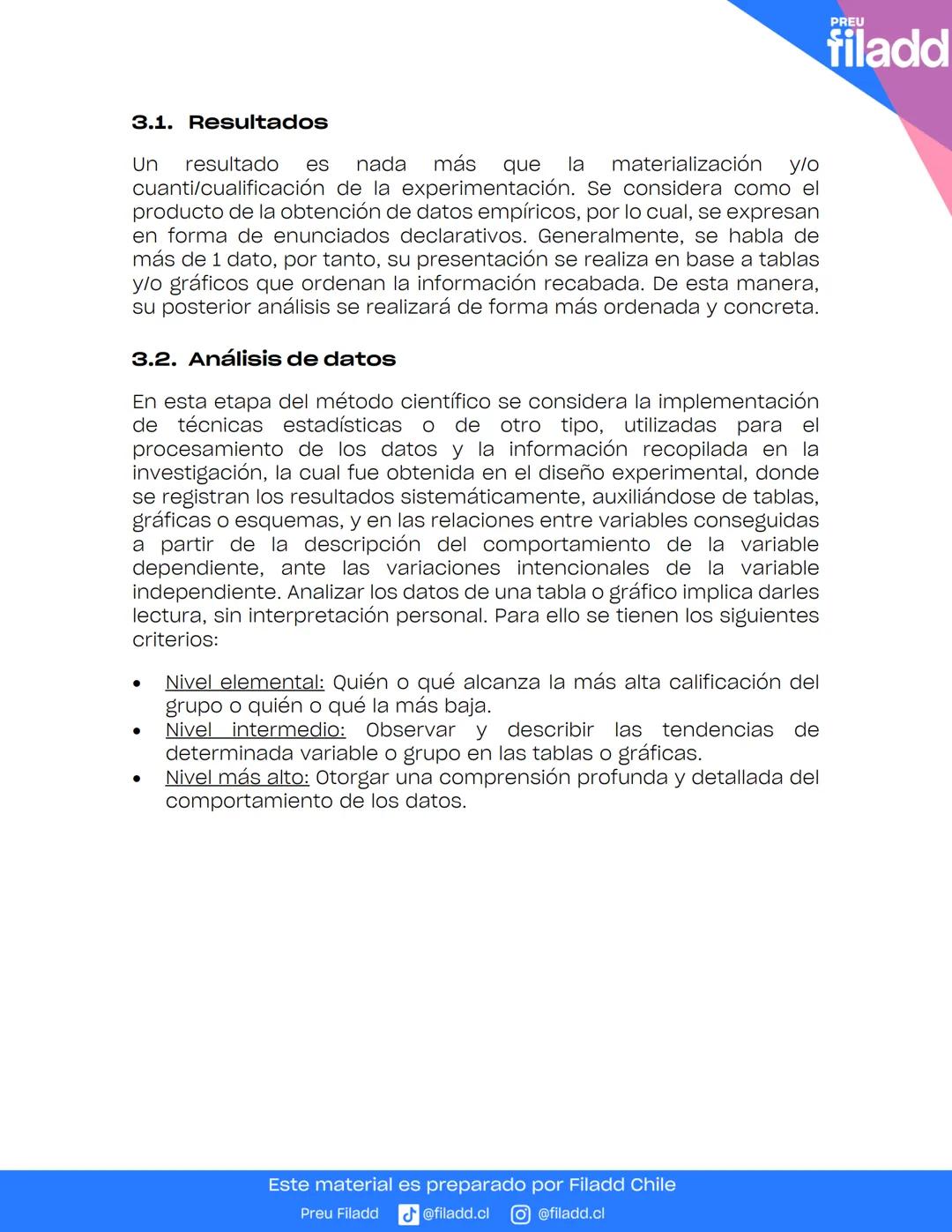 # GUÍA TEORICA
Ciencias Integradas
GUÍA
TEÓRICA
Preu Filadd @filadd.cl @filadd.cl
PREU
filadd # Habilidades científicas
## Introducción