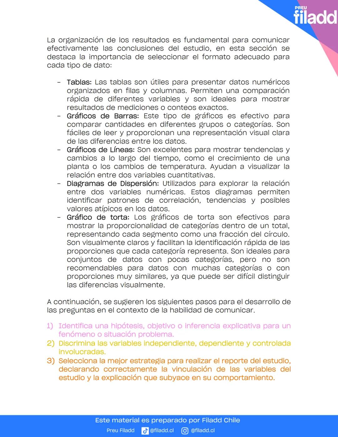 # GUÍA TEORICA
Ciencias Integradas
GUÍA
TEÓRICA
Preu Filadd @filadd.cl @filadd.cl
PREU
filadd # Habilidades científicas
## Introducción