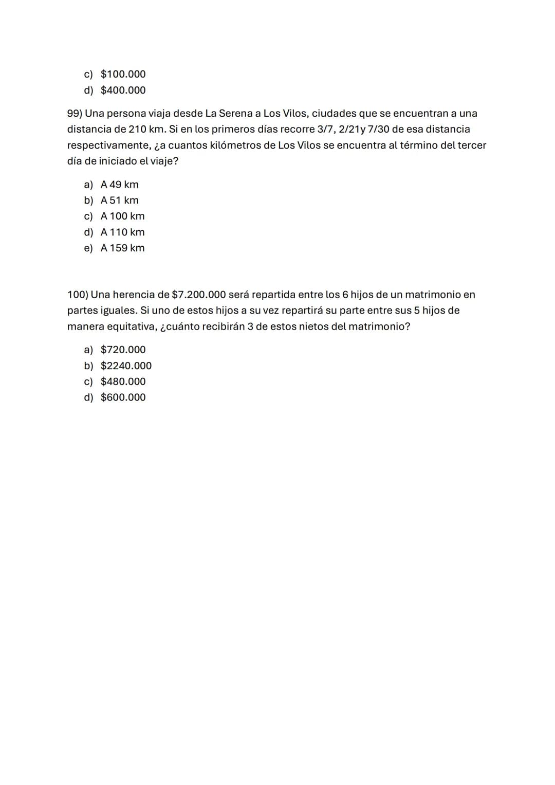 1) -3-3x3:3+3
A) -6
B) -3
C) 0
D) 3
2) Si al número -8 se le resta el doble de -6 y al resultado se le agrega el
cubo de-3, resulta:
A) 7
B