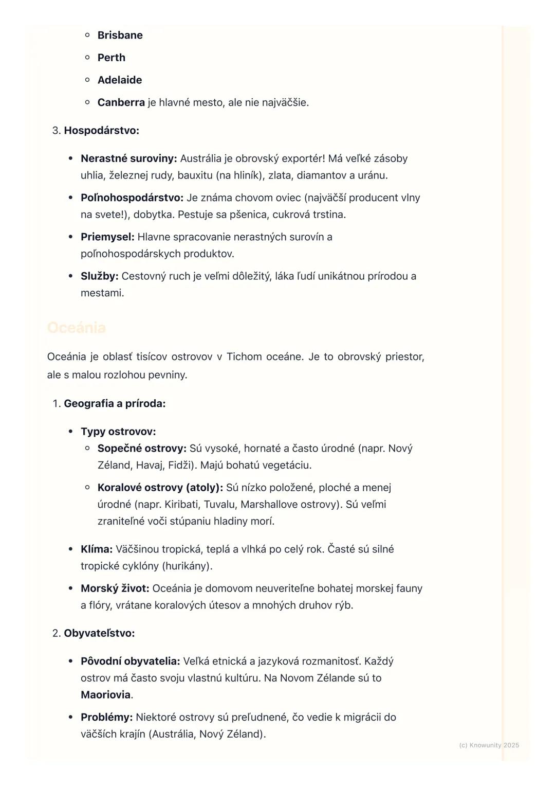 # Austrália a Oceánia
Prehľad Austrálie a Oceánie
Takže, ideme na Austráliu a Oceániu. Je to obrovský región, ktorý je
geograficky dosť iz