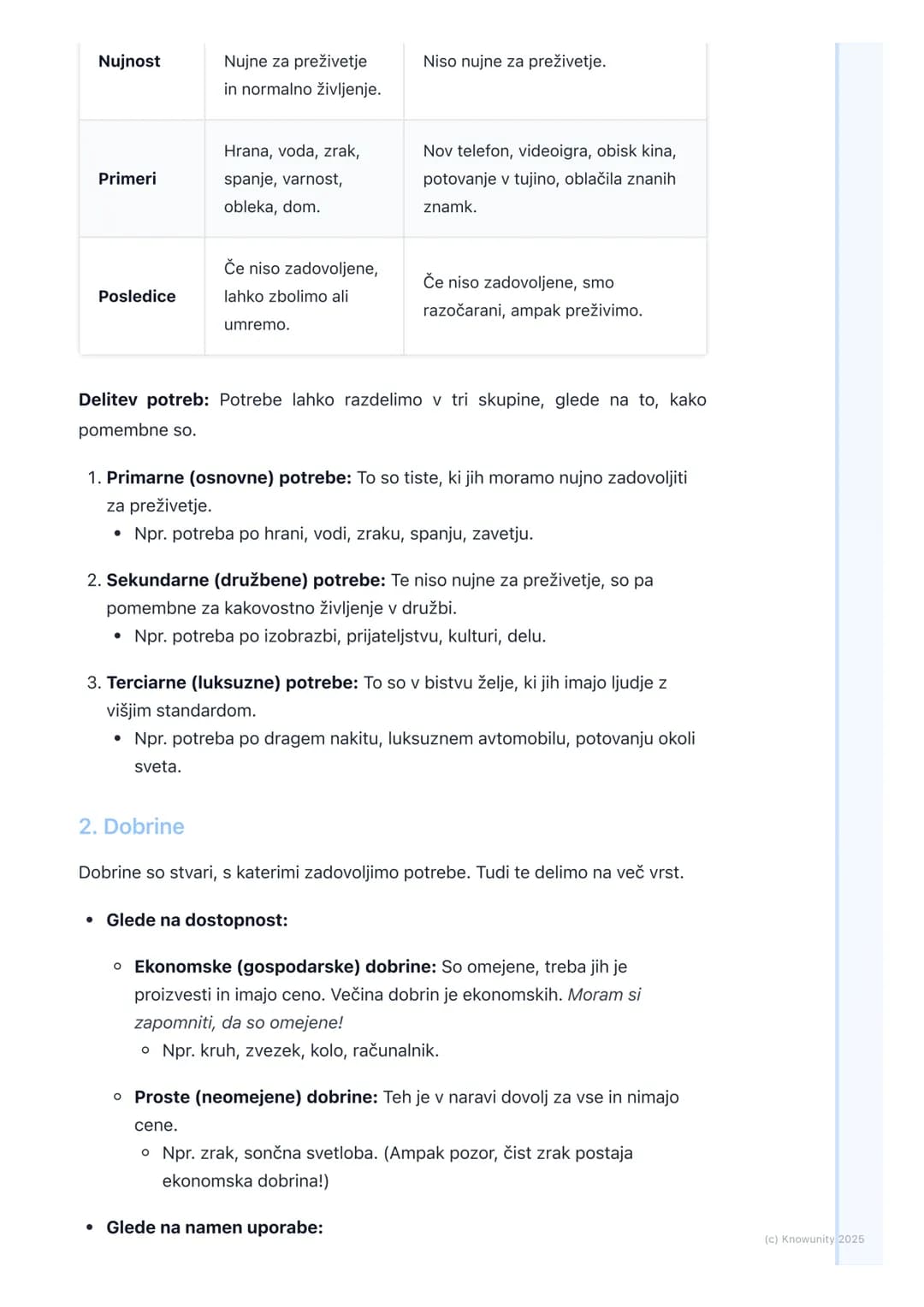 # Osnovni ekonomski pojmi
(potrebe, dobrine, storitve)
Uvod v osnovne ekonomske pojme
Vsi ljudje imamo potrebe in želje. Da bi jih zadovol