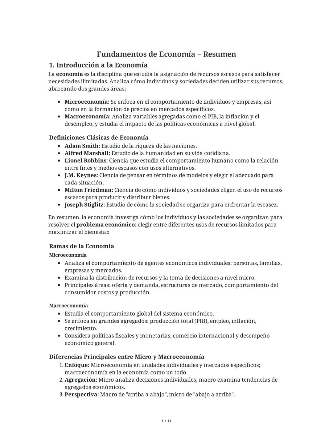 Introducción a la Economía