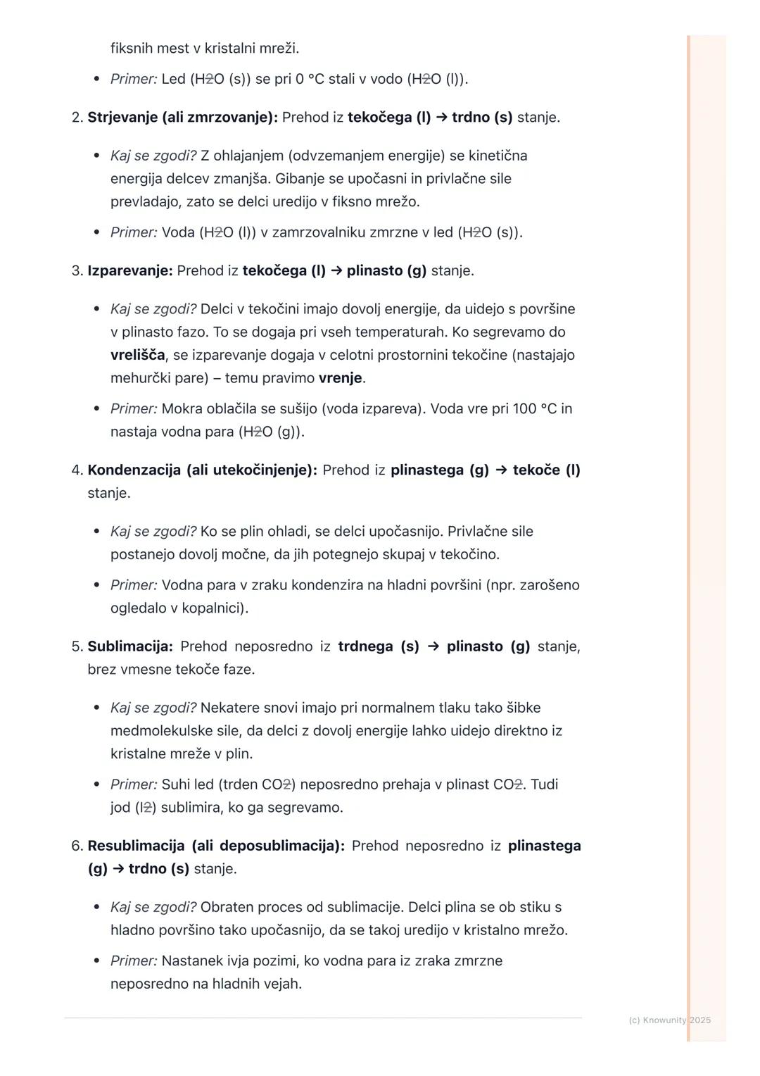 # Agregatna stanja snovi
Uvod v agregatna stanja
Snovi okoli nas se nahajajo v različnih oblikah oziroma stanjih. To so agregatna
stanja.