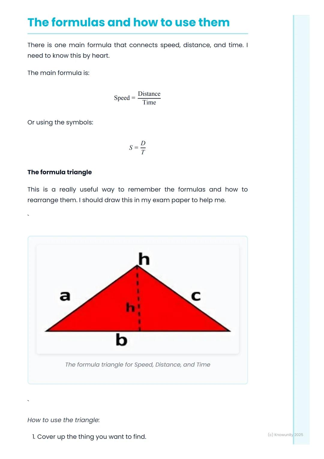 # Speed, Distance, and Time
What is speed, distance and time?
This is about how we describe motion. When something moves, we can
measure h