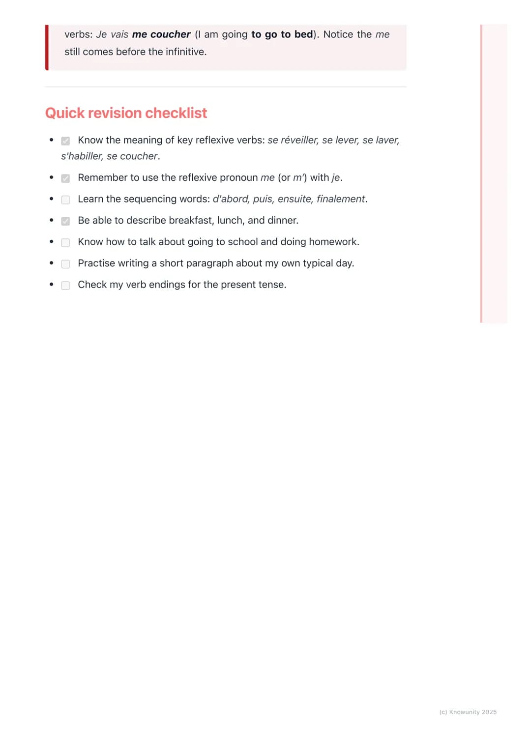 # Ma journée typique
Introduction to describing my day
This topic is all about how to describe a typical day in French. It's really useful