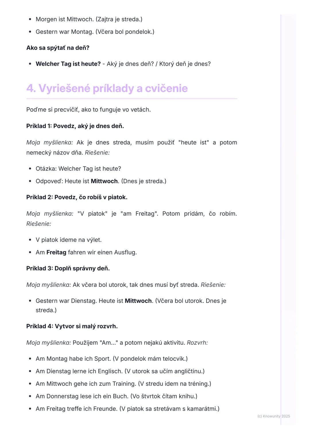 # Dni v týždni
1. Prehľad a úvod
Ahojte! Píšem si poznámky k nemčine, aby som sa dobre pripravil na test.
Dnes sa budeme učiť o dňoch v tý