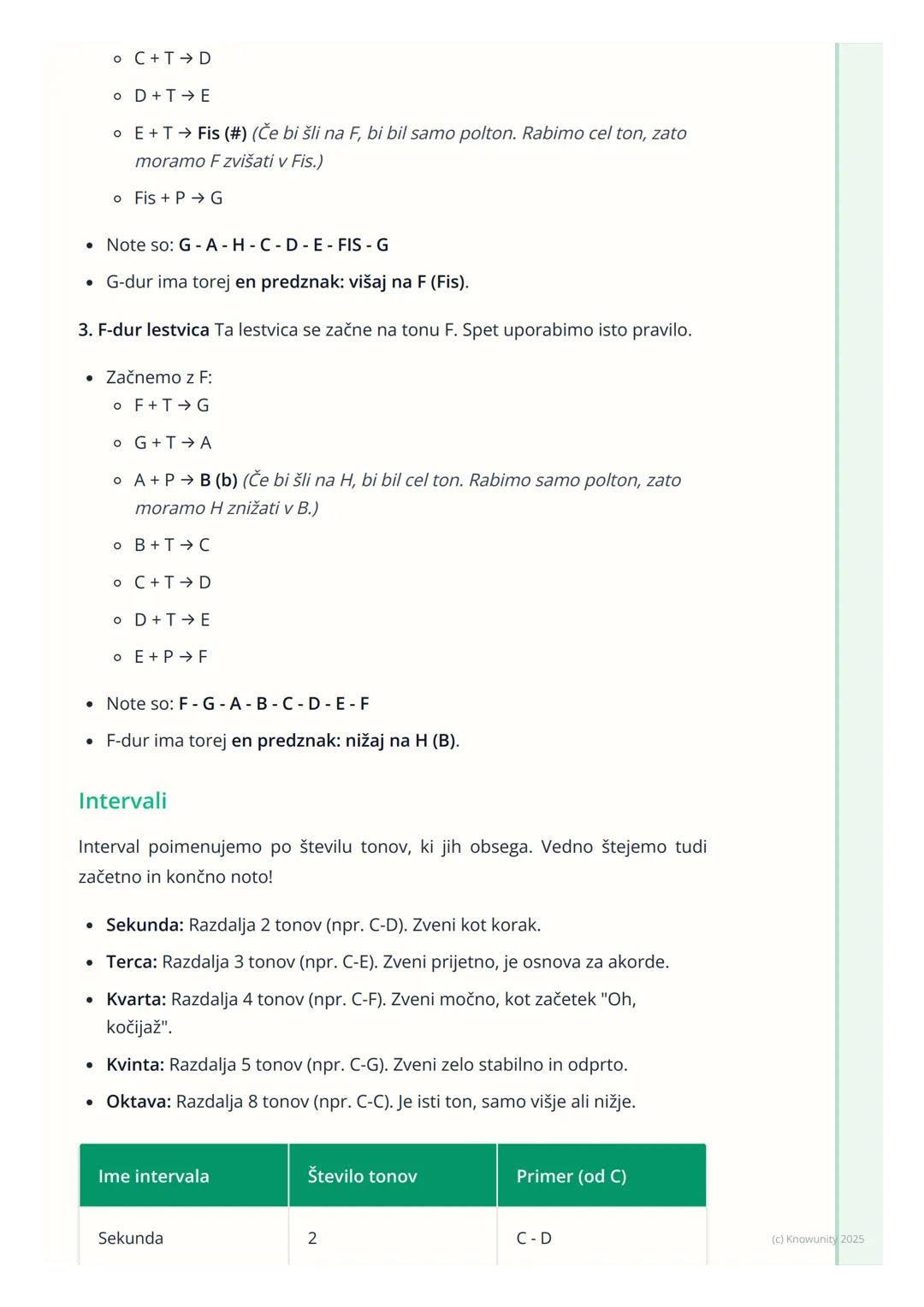 # Lestvice in intervali
Kaj so lestvice in intervali
To so osnovni gradniki glasbe, kot črke v abecedi. Lestvice so kot urejene
skupine no