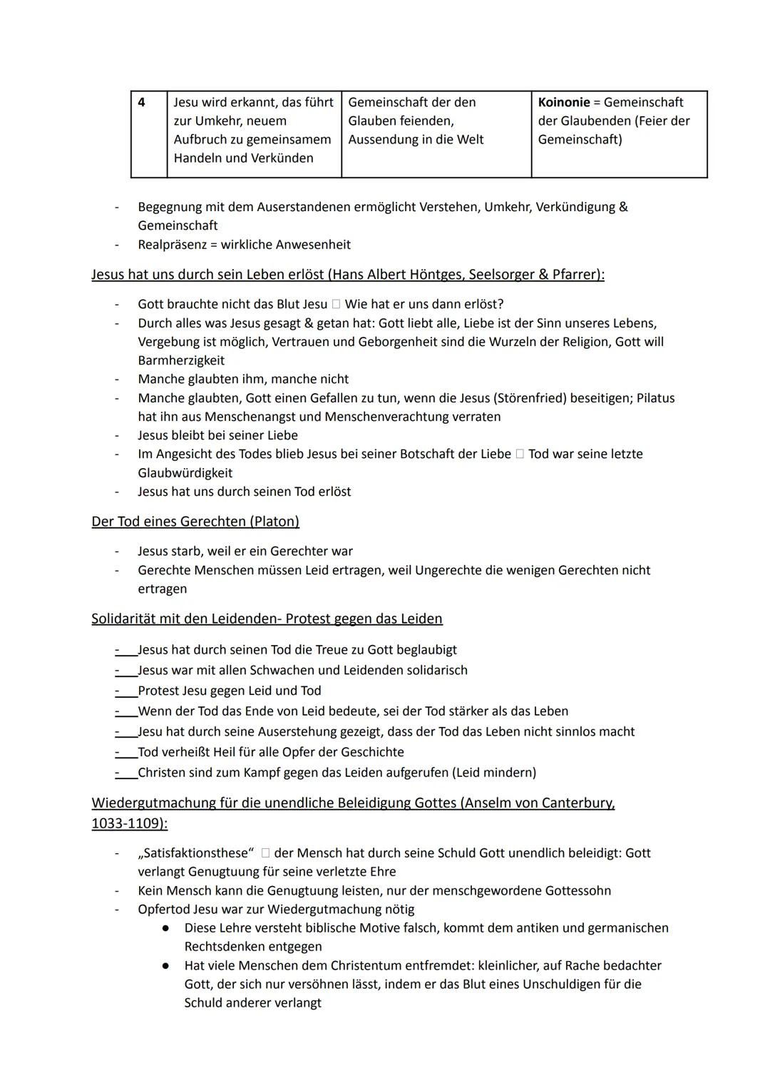 Religion Abiturstoff
Q1: Jesus Christus- das menschgewordene Wort Gottes: Die Reich-Gottes-Botschaft, Die
Auferstehung Jesu (Hoffnung über