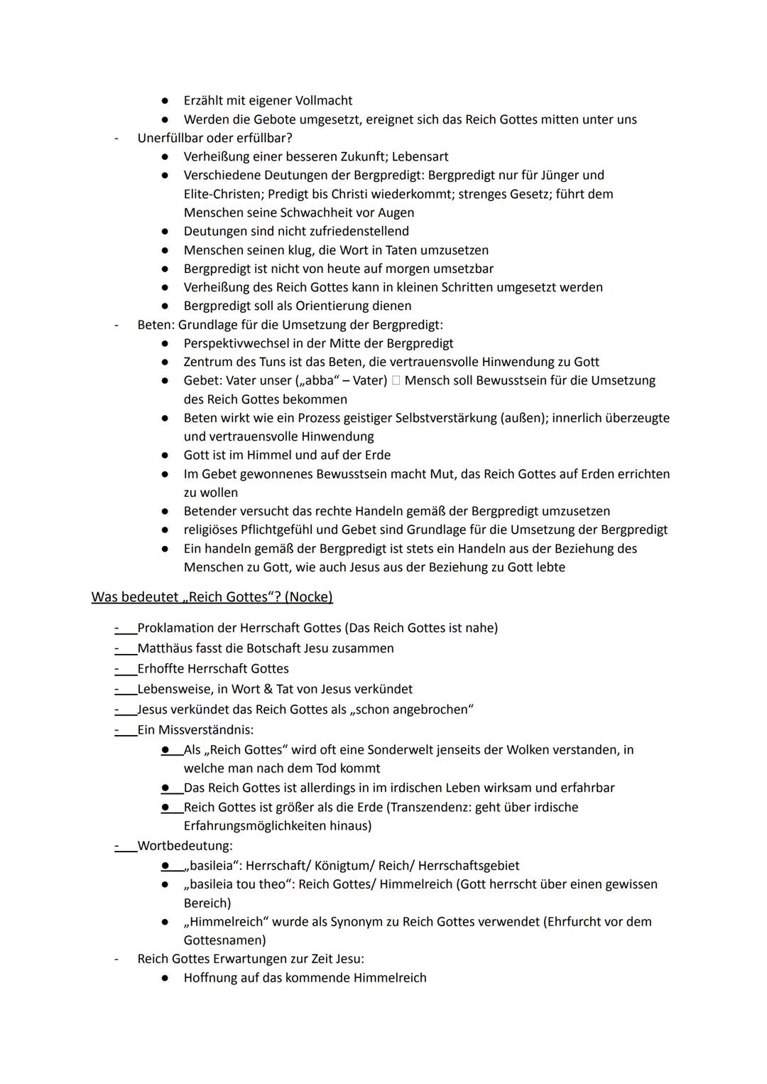 Religion Abiturstoff
Q1: Jesus Christus- das menschgewordene Wort Gottes: Die Reich-Gottes-Botschaft, Die
Auferstehung Jesu (Hoffnung über