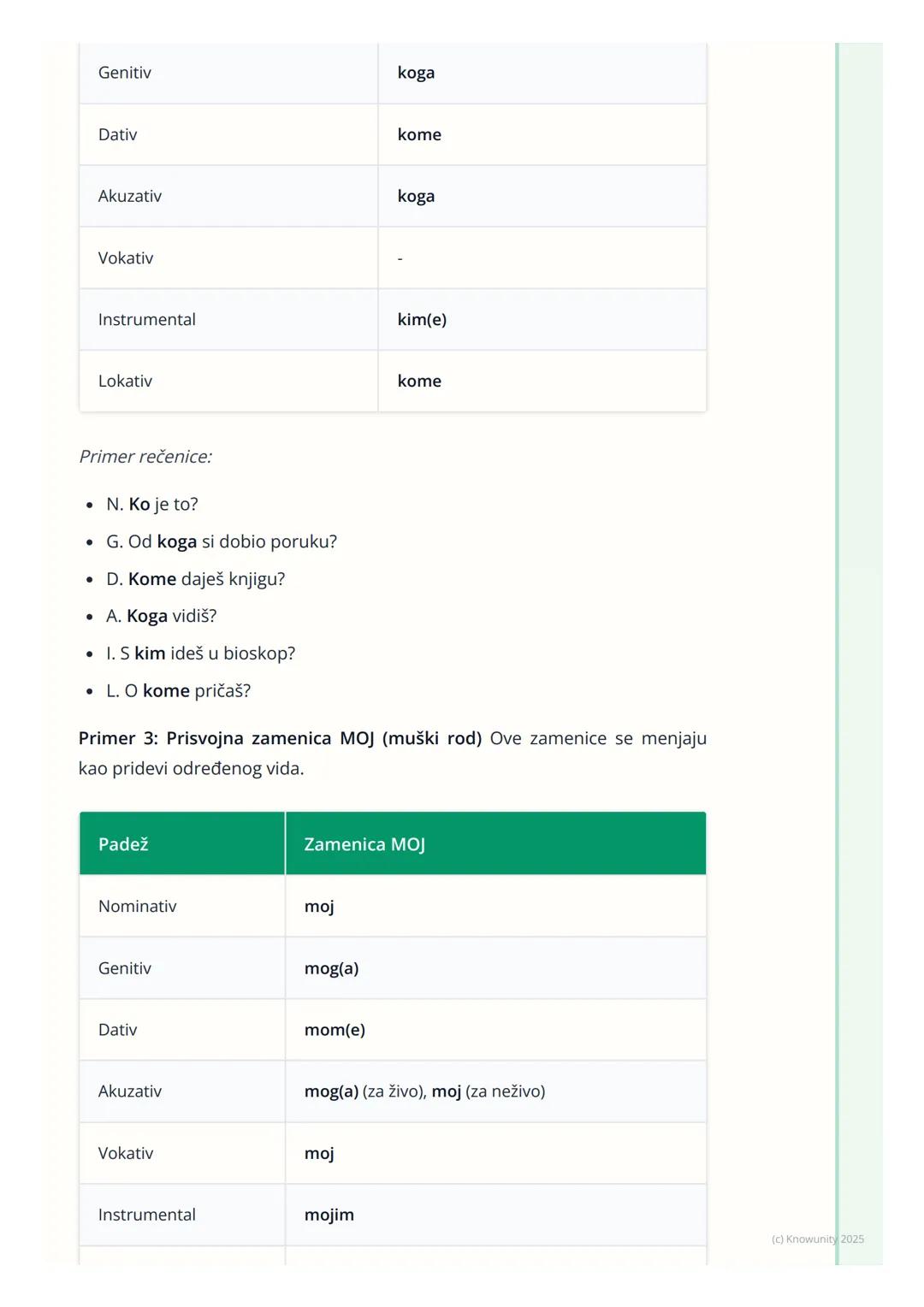 # Zamenice
## Šta su zamenice?
Zamenice su promenljiva vrsta reči. One zamenjuju imenice, prideve i
brojeve. Zato se i zovu "zamenice". Ko