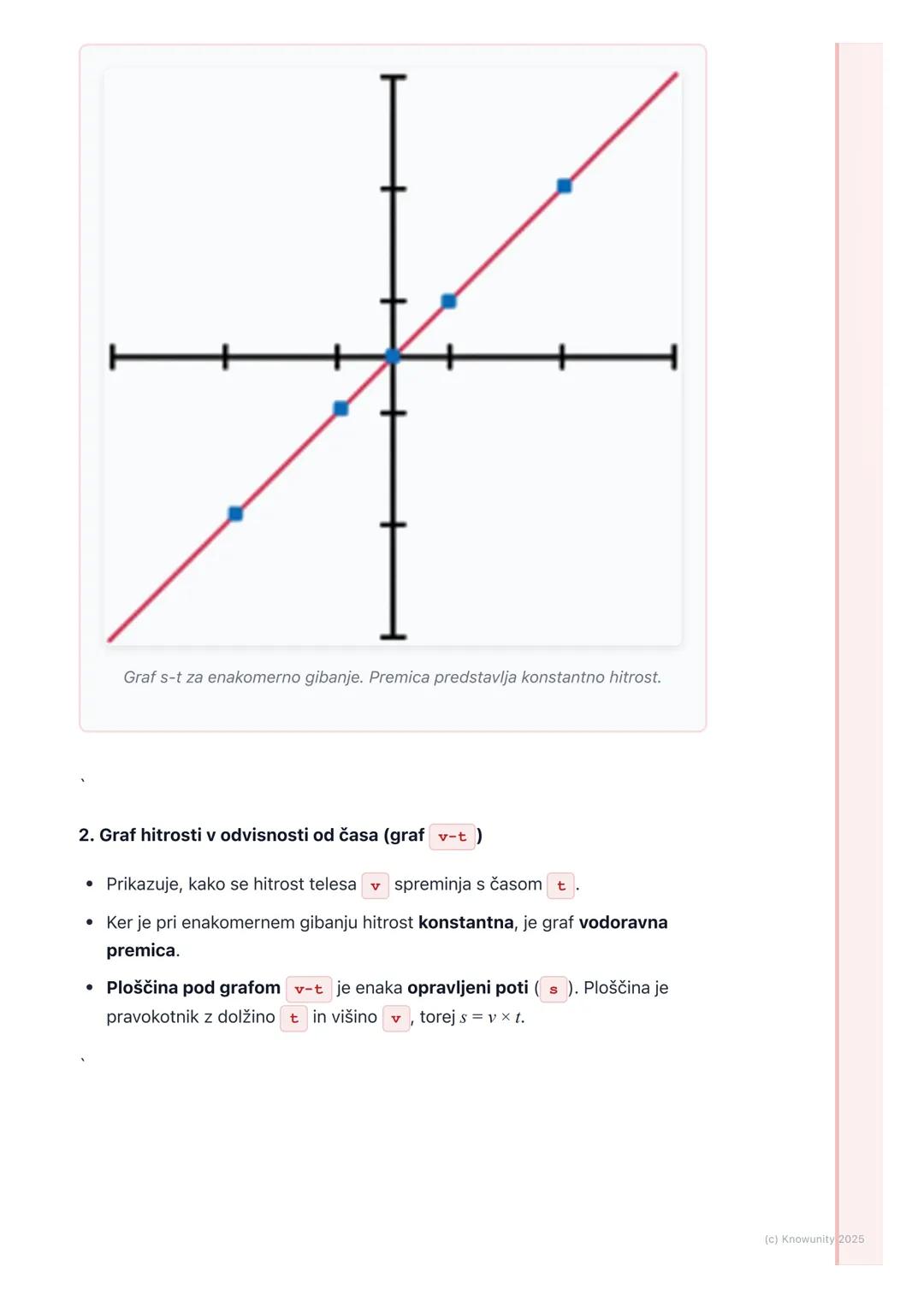 # 2.3. Enakomerno gibanje
Kaj je enakomerno gibanje?
To je najenostavnejša oblika gibanja. Telo se giblje enakomerno, če v enakih
časovnih