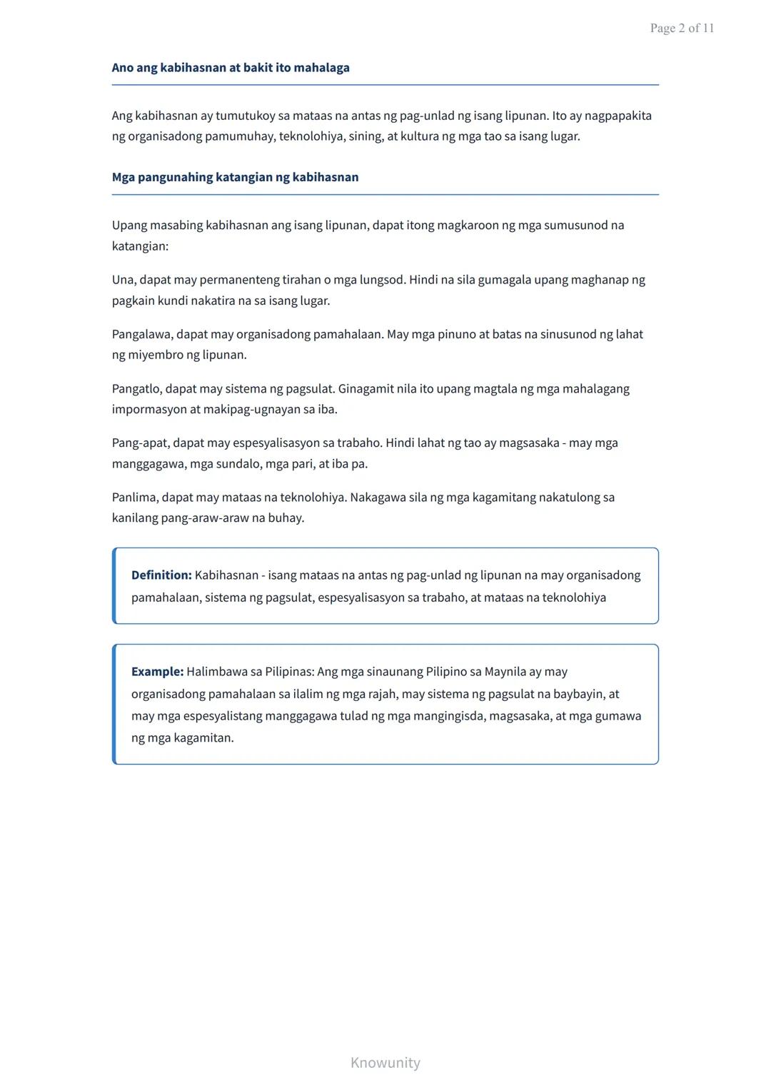 # Sinauang Kabihasnan ng Daigdig: Pagkakatulad at Pagkakaiba
Pag-aaral ng mga sinauang kabihasnan at kanilang mga katangian
## Mga Layunin
