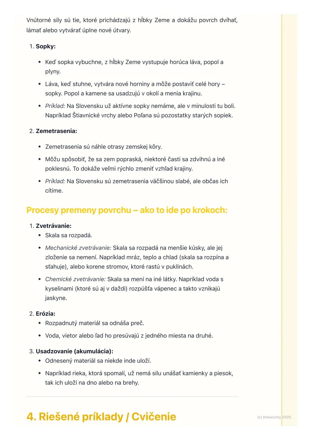 # Vznik a premeny povrchu
1. Prehľad, ako sa mení povrch Zeme
Povrch Zeme, to je všetko, čo vidíme okolo seba hory, údolia, rieky, roviny.