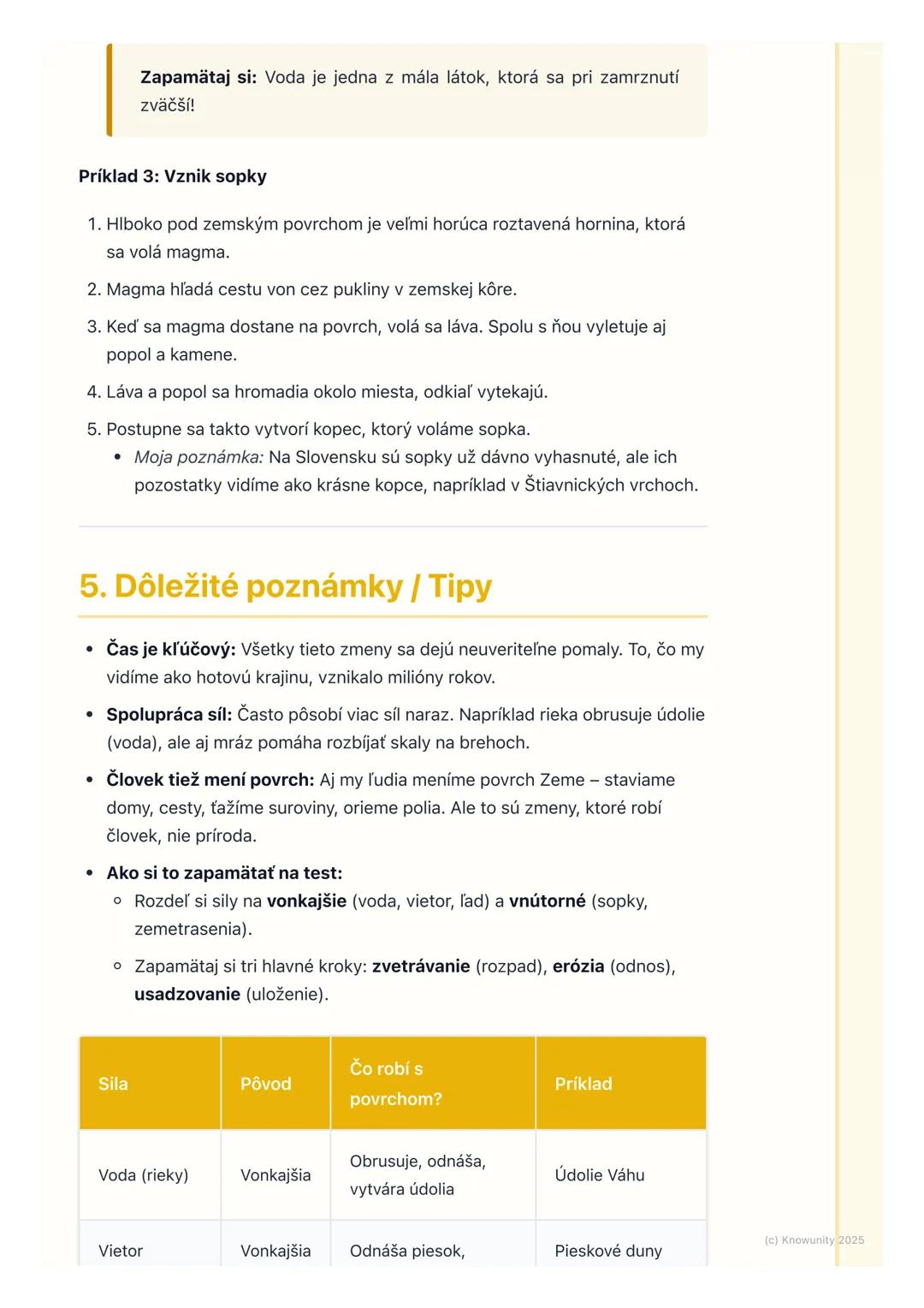 # Vznik a premeny povrchu
1. Prehľad, ako sa mení povrch Zeme
Povrch Zeme, to je všetko, čo vidíme okolo seba hory, údolia, rieky, roviny.