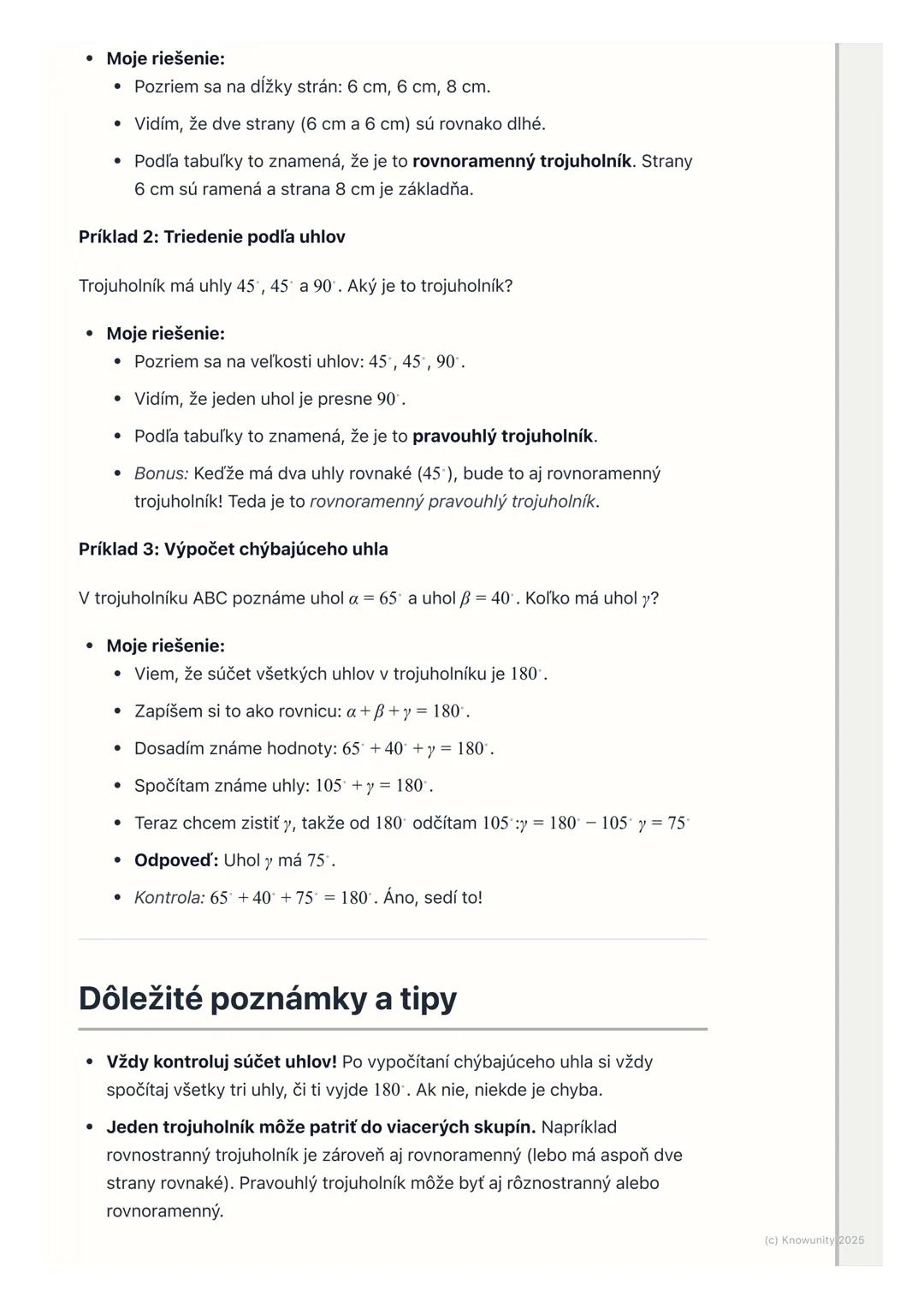 # Trojuholníky
## Úvod do trojuholníkov
Trojuholníky sú super dôležité tvary v matematike, hlavne v geometrii. Sú
všade okolo nás v domoch