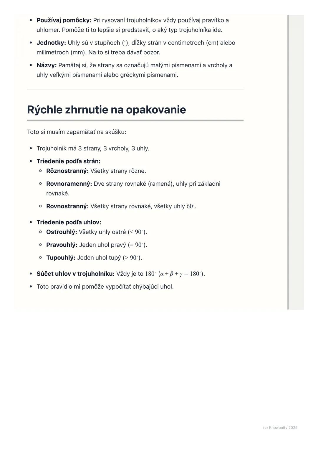 # Trojuholníky
## Úvod do trojuholníkov
Trojuholníky sú super dôležité tvary v matematike, hlavne v geometrii. Sú
všade okolo nás v domoch