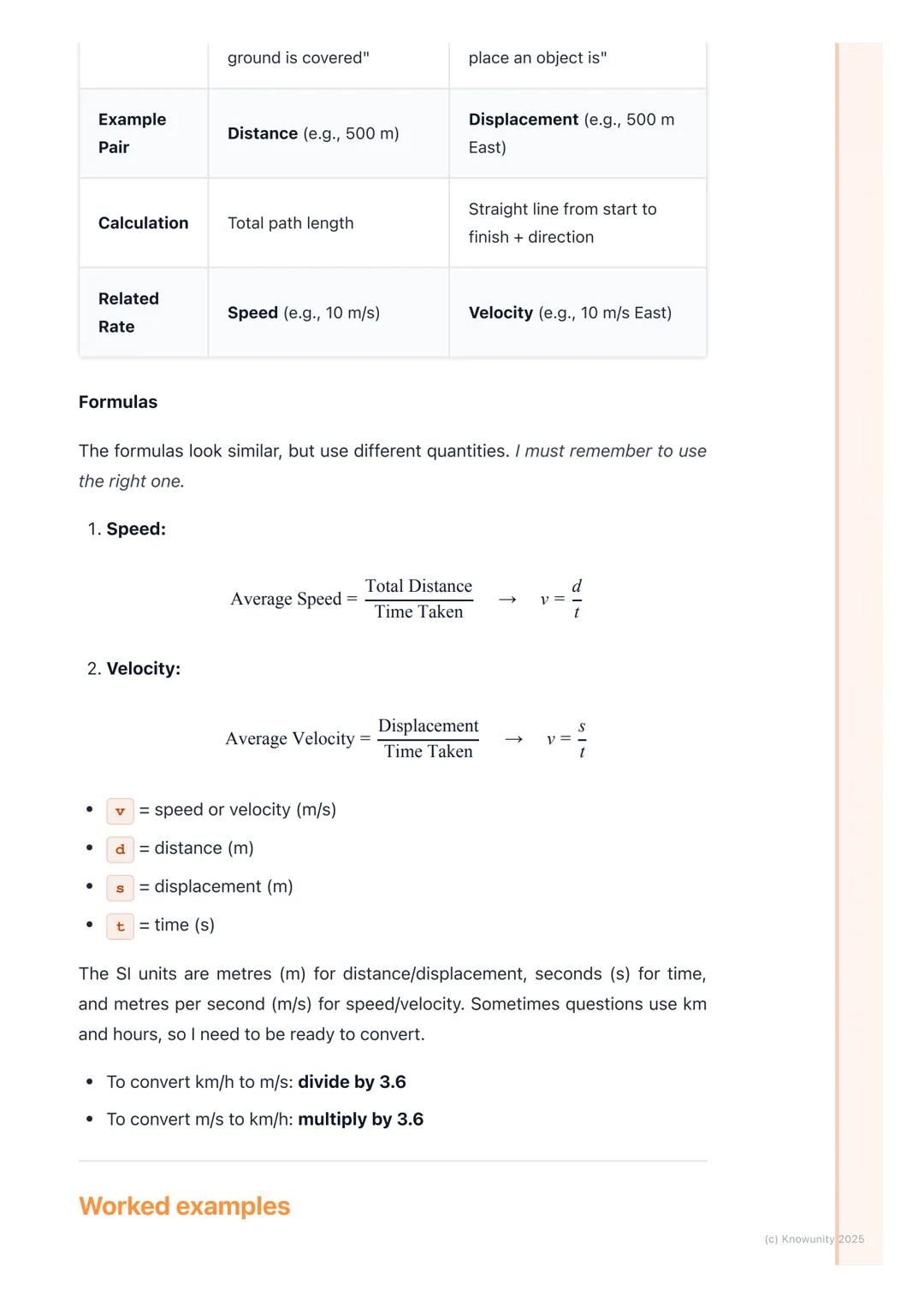 # Distance, Displacement, Speed and Velocity
Introduction to motion
This section is all about describing how things move. It's the foundat
