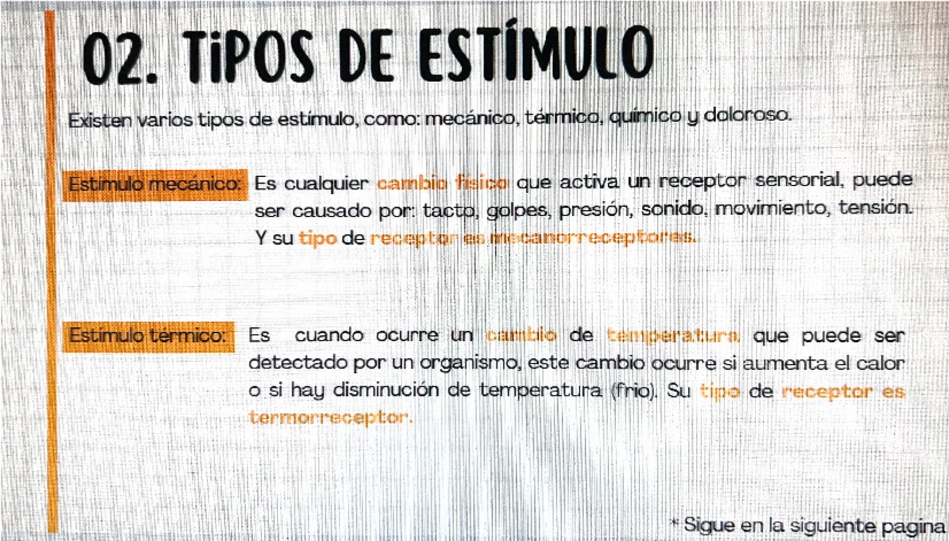 # 01. RESPUESTA A ESTÍMULOS
¿Qué es un estimulo? R: Un estímulo es cualquier cambio o señal en el ambiente interno
o externo de un organism