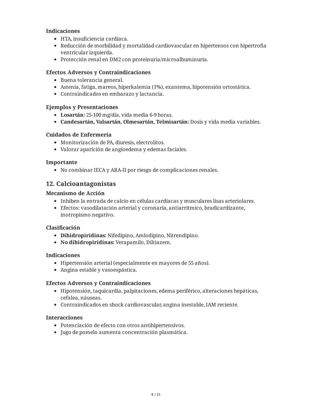 Farmacología de Antihipertensivos y Diuréticos
1. Introducción y Objetivos
El manejo de la hipertensión arterial (HTA) es fundamental en la
