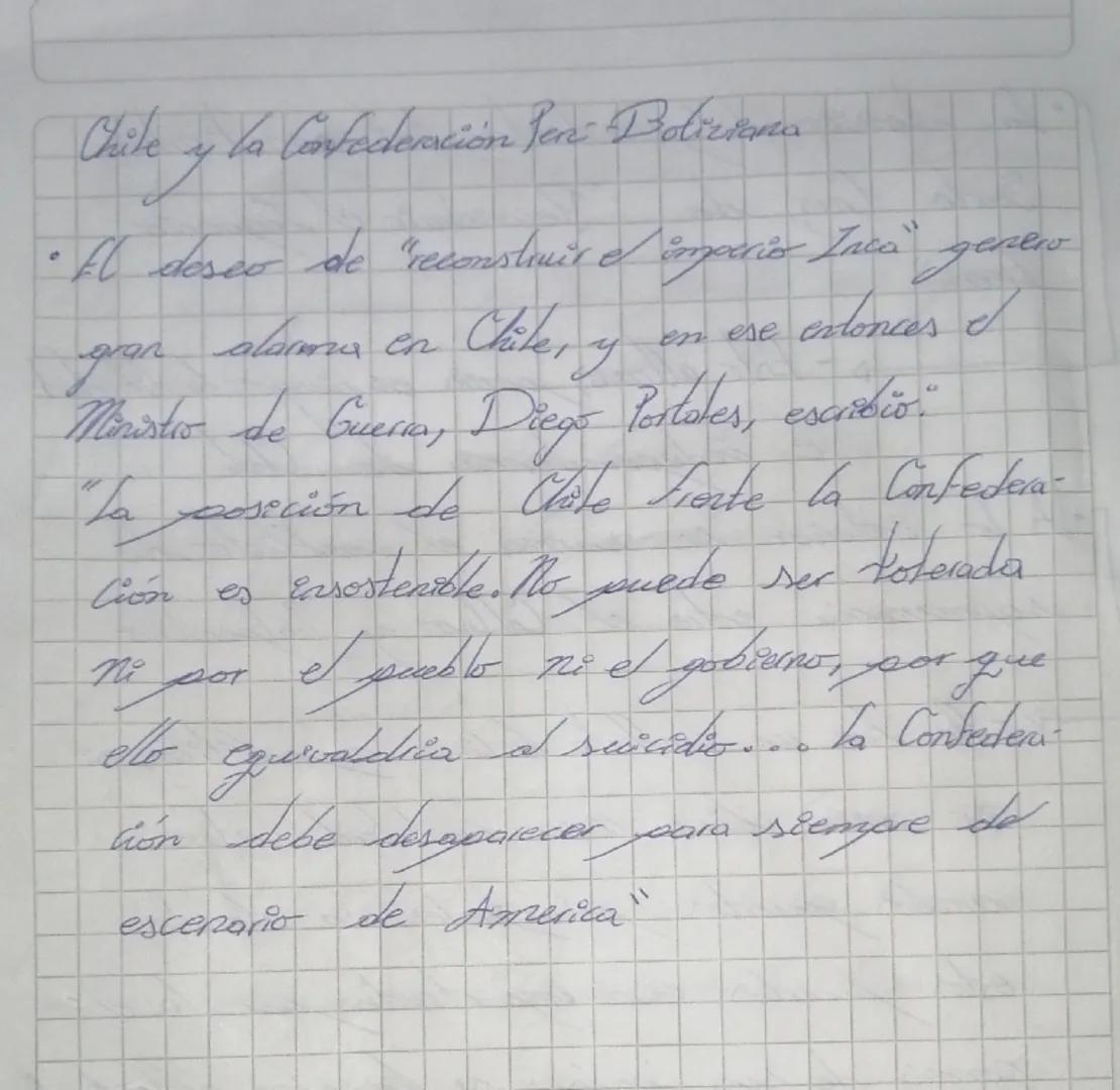 Historia - Chile
(1836-1839)
Guerra contra la Confederación Peru-Boliviana
• En esta guerra no se perdió ni ganó
territorio
• Guerra aduaner
