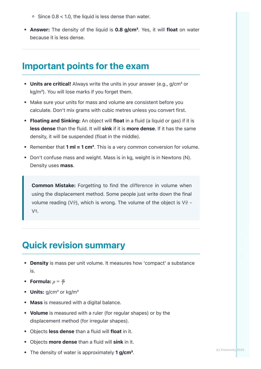 # Density
## What is density?
Density is a measure of how much "stuff" (mass) is packed into a certain
amount of space (volume). If you ha