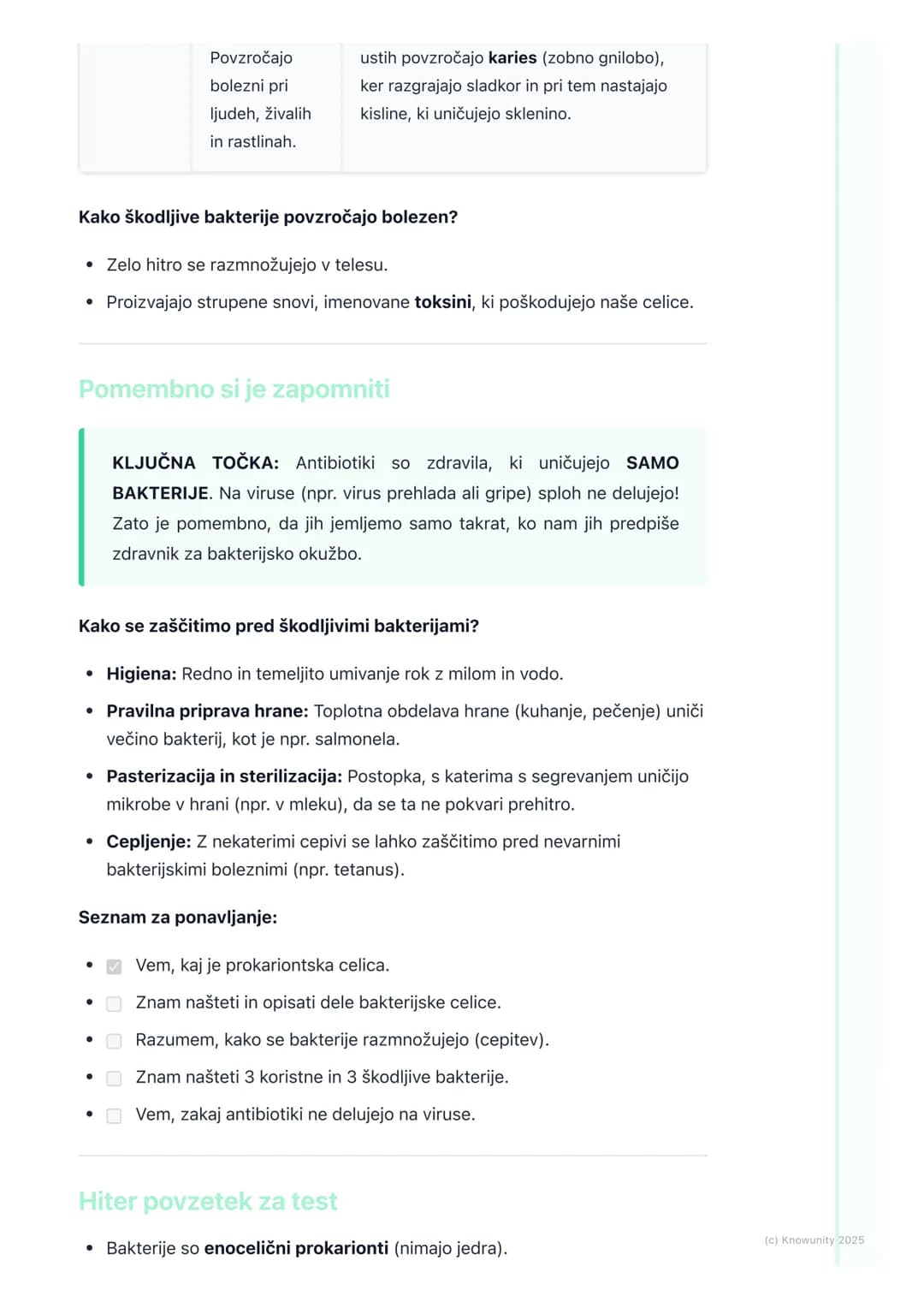 # Bakterije - mikroskopski
prebivalci
Kaj so bakterije?
Bakterije so majhni, enocelični organizmi, ki jih najdemo povsod okoli nas v
zraku