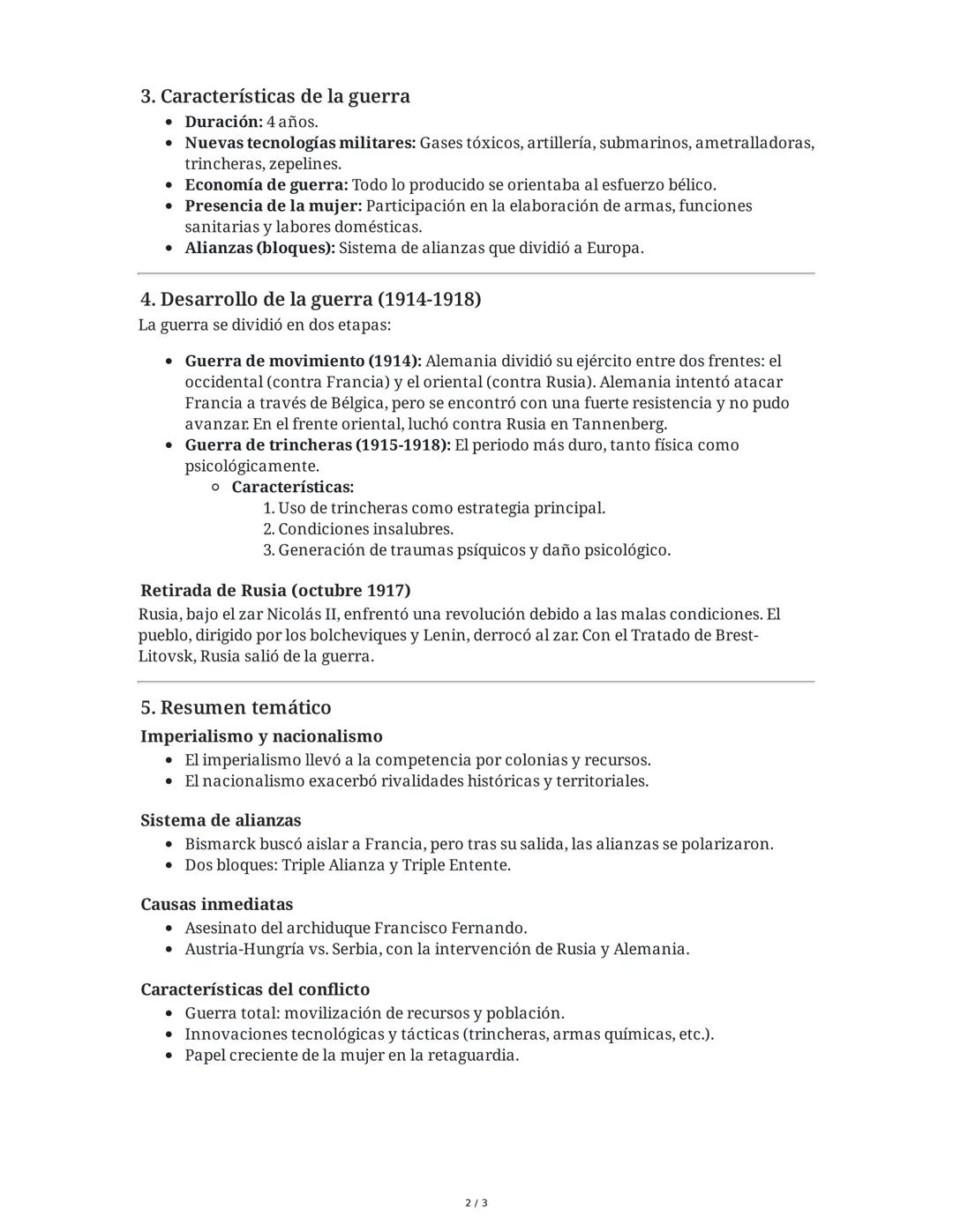 Resumen Extendido: Primera Guerra Mundial
1. Antecedentes
Imperialismo
El imperialismo es una doctrina político-económica basada en la expan