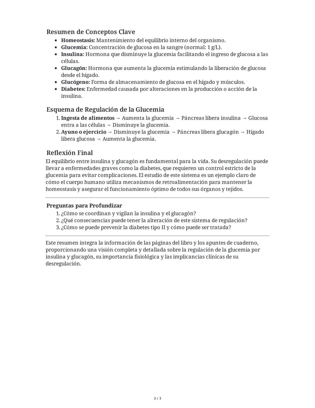 La Insulina y el Glucagón: Un Modelo de Regulación
Introducción a la Homeostasis y la Glucemia
La homeostasis es el proceso mediante el cual