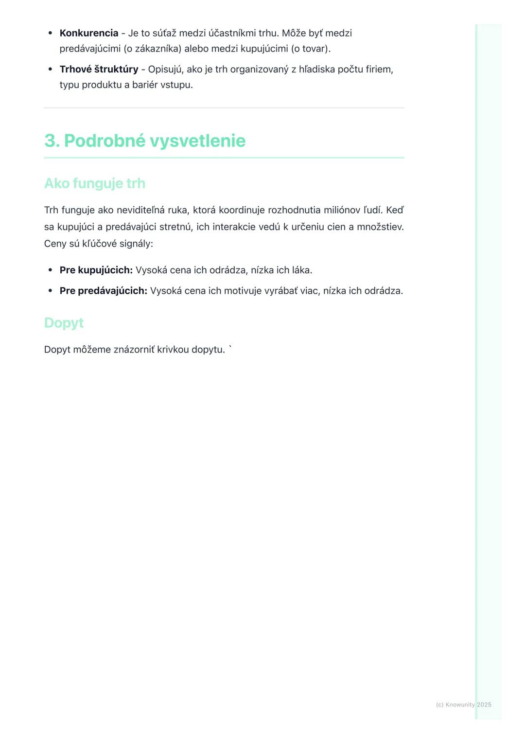 # Trh a trhový mechanizmus
## 1. Prehľad trhu a trhového mechanizmu
Trh a trhový mechanizmus sú základné pojmy, ktoré potrebujem pochopiť,