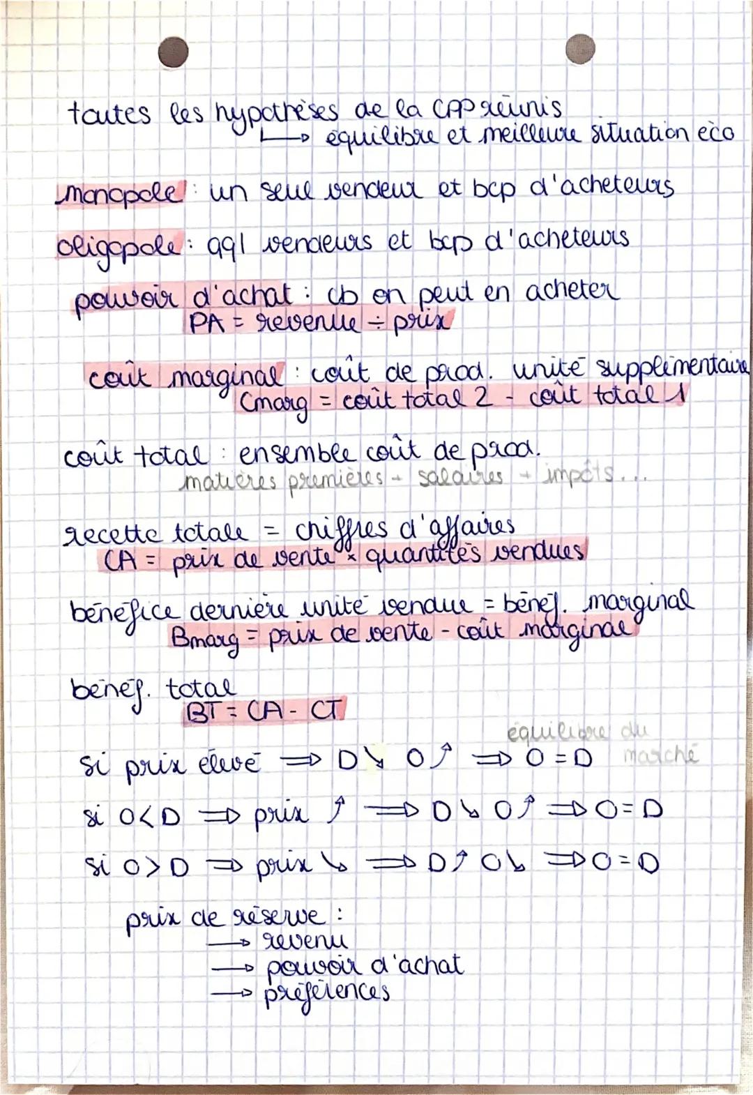 SES
le marche est le lieu de rencontre entre l'offre
et la demande sur laquelle se determine un
pux
l'offre represente la quantité de
bien