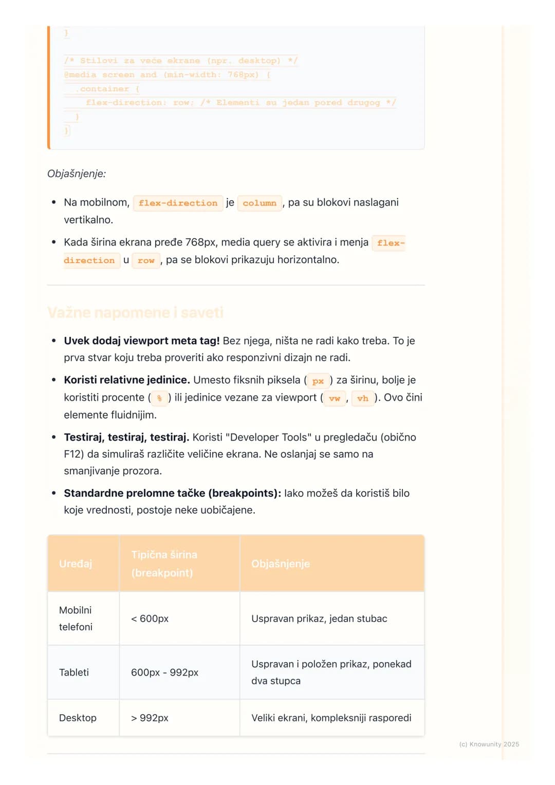 # CSS-responzivni dizajn
(osnove)
Šta je responzivni veb dizajn?
Responzivni veb dizajn (RWD - Responsive Web Design) je pristup dizajnira