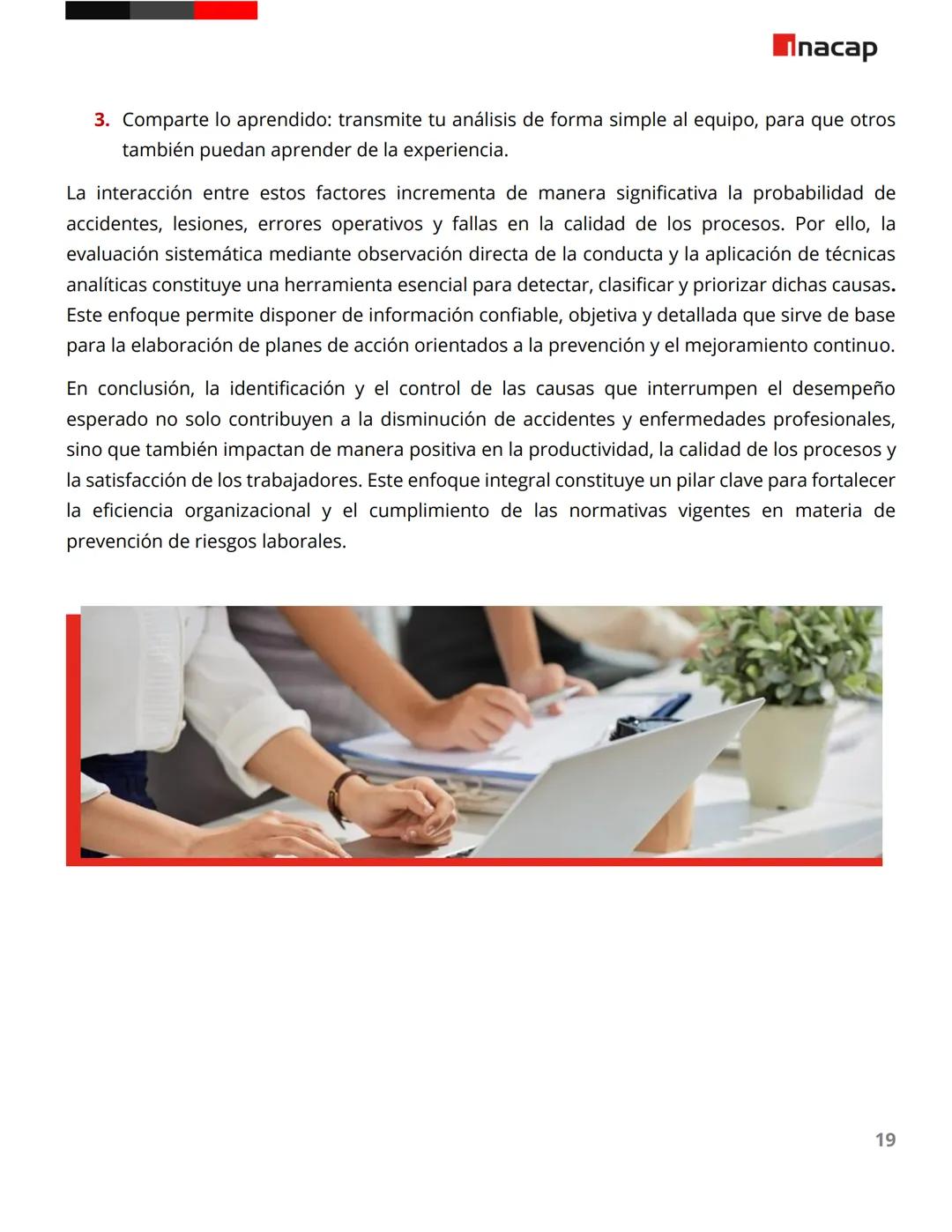 # Técnicas analíticas, inspecciones y observación de seguridad
Lectura
Inacap # Introducción
Las técnicas de prevención de riesgos labora