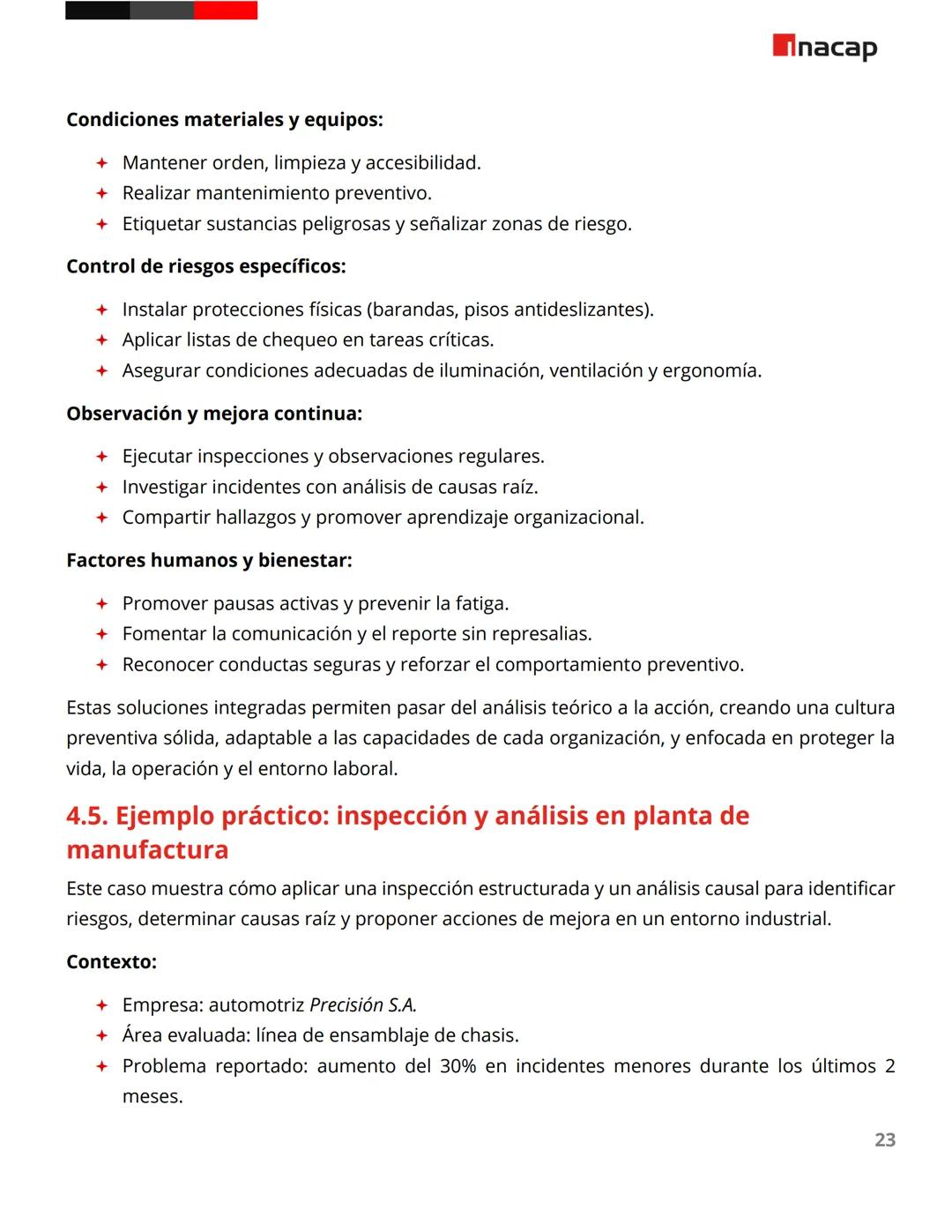 # Técnicas analíticas, inspecciones y observación de seguridad
Lectura
Inacap # Introducción
Las técnicas de prevención de riesgos labora