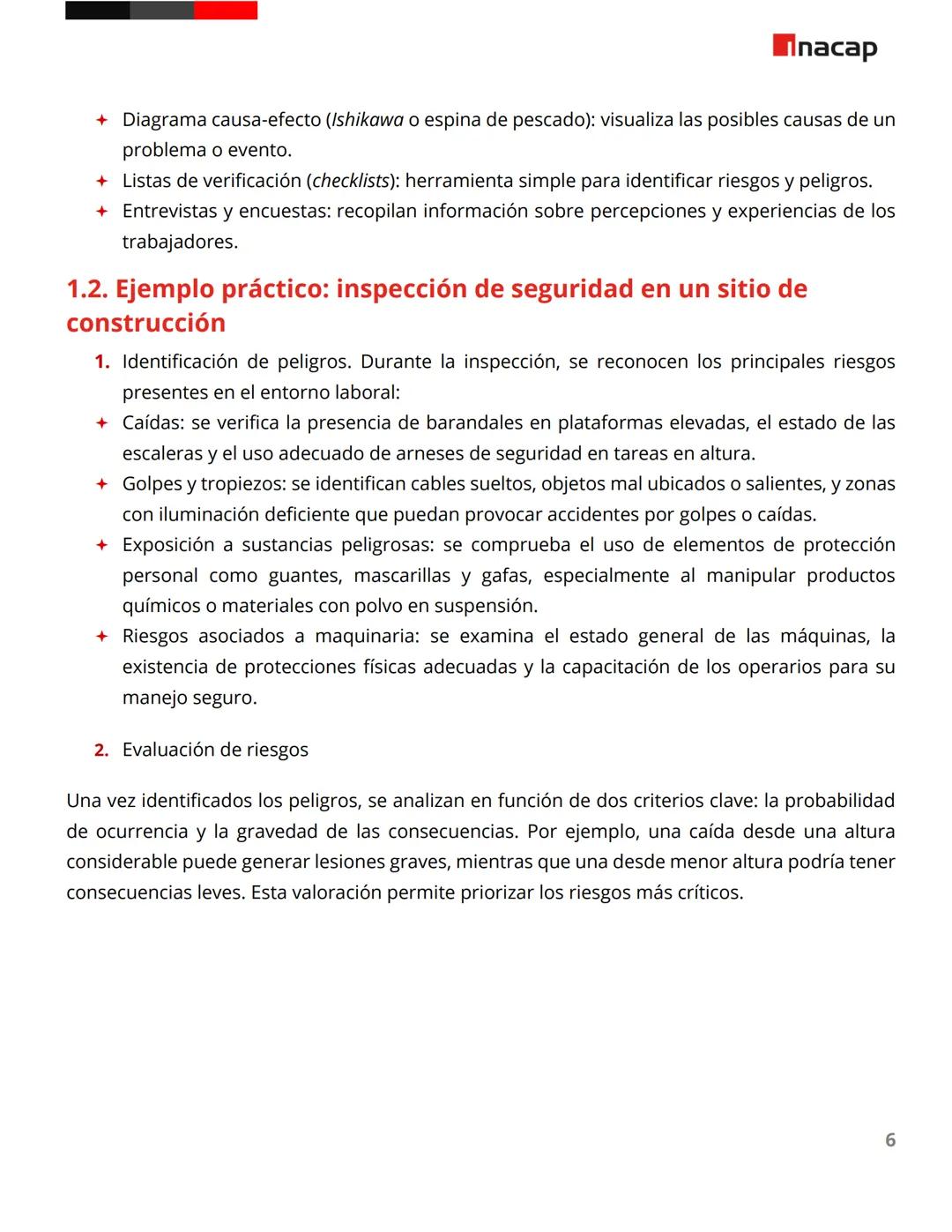 # Técnicas analíticas, inspecciones y observación de seguridad
Lectura
Inacap # Introducción
Las técnicas de prevención de riesgos labora