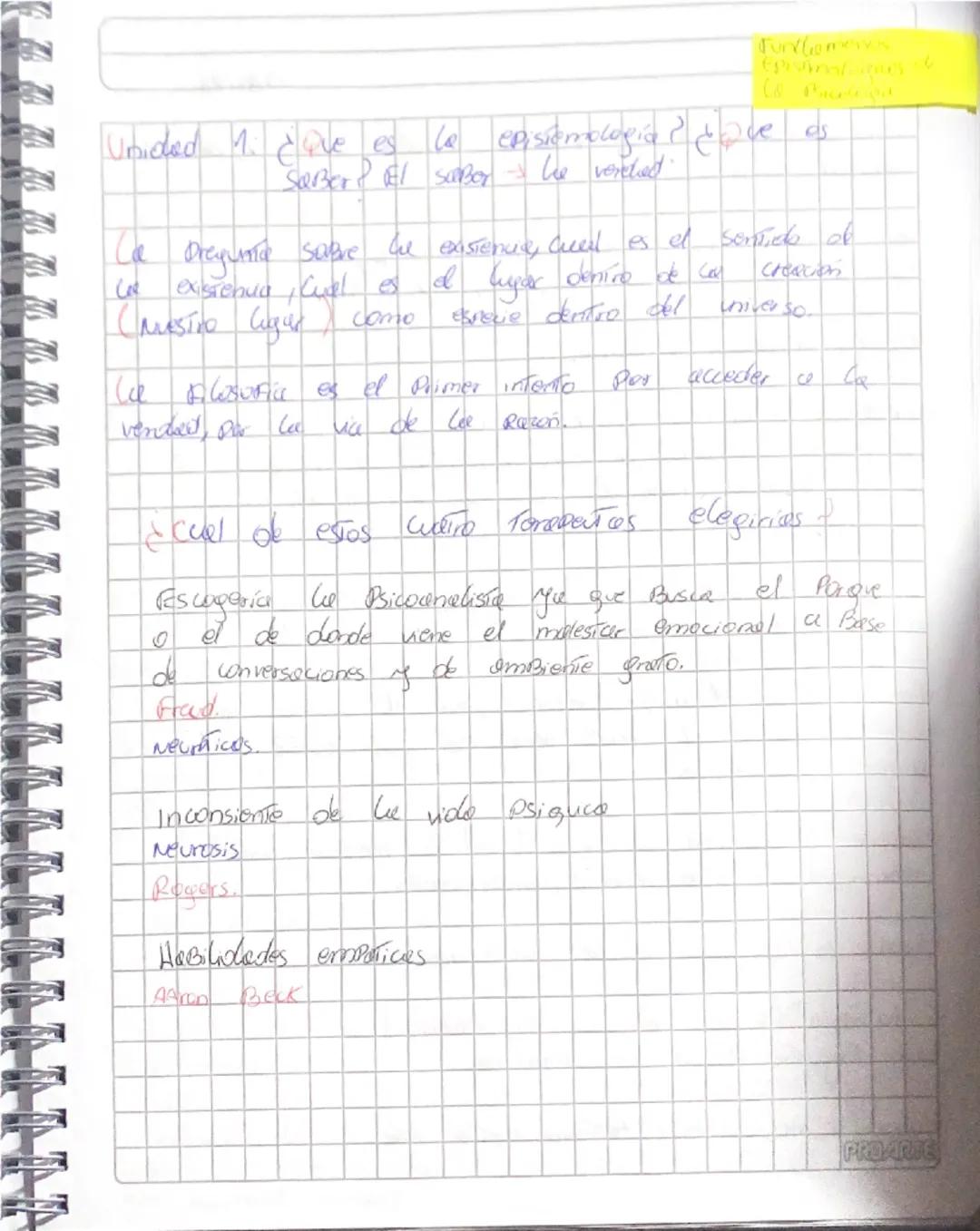 --- OCR Start ---
Funktiomenes
episimatoes &
es la epistemología? ove
saber he vereted
Unided 1. dove es
Sarßer? El
ds
La Dreyuate subire th