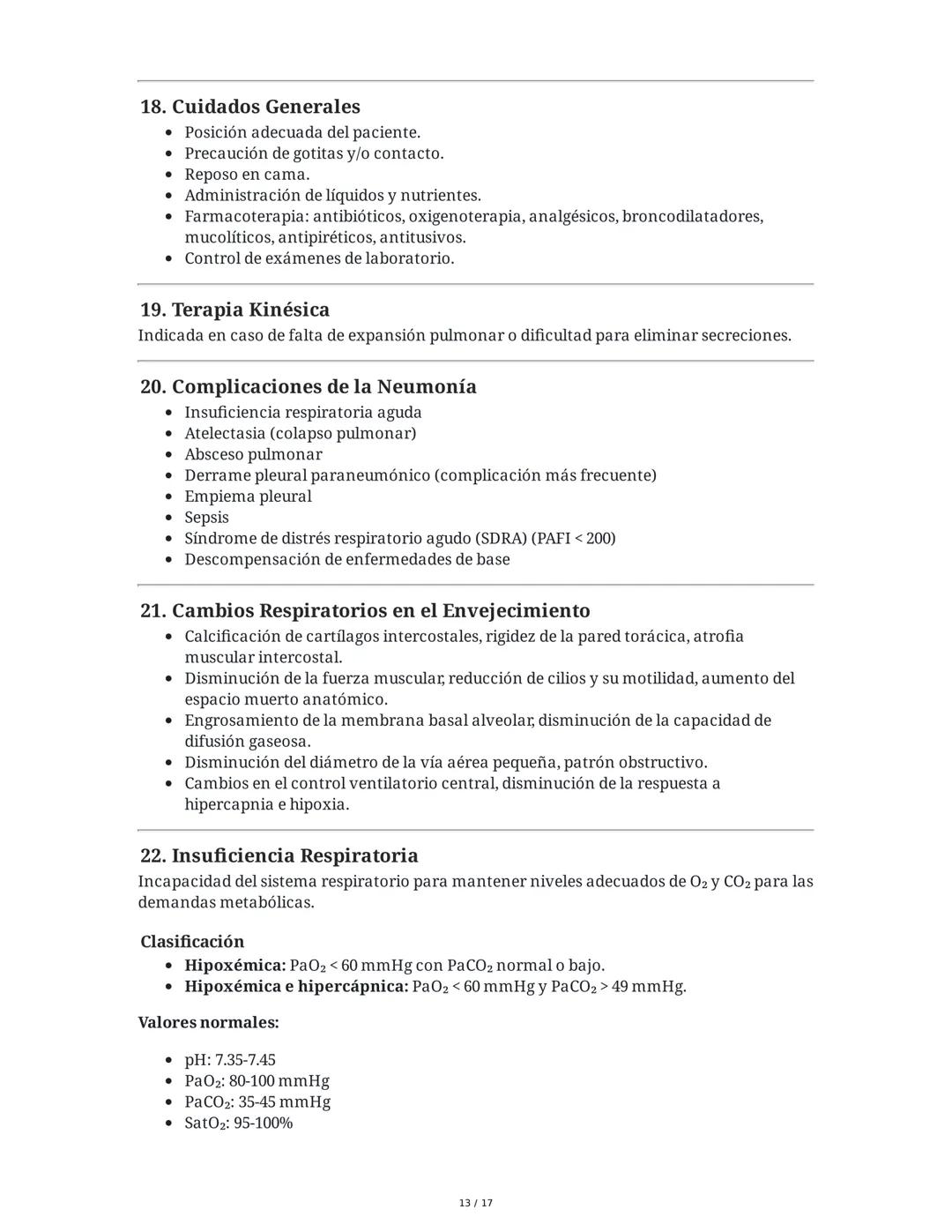 Neumonía Adquirida en la Comunidad (NAC) e Insuficiencia
Respiratoria
1. Introducción al Sistema Respiratorio y Neumonía
La neumonía adquiri