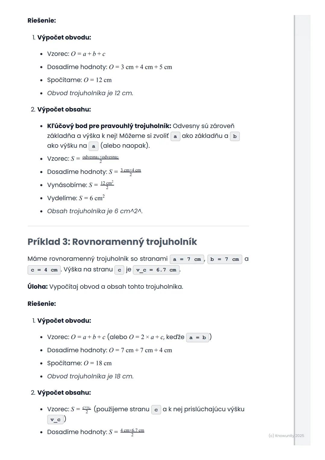 # Obvod a obsah trojuholníka
## 1. Prehľad / Úvod
Dnes sa budeme učiť o trojuholníkoch, čo je super dôležité v
matematike! Trojuholníky sú